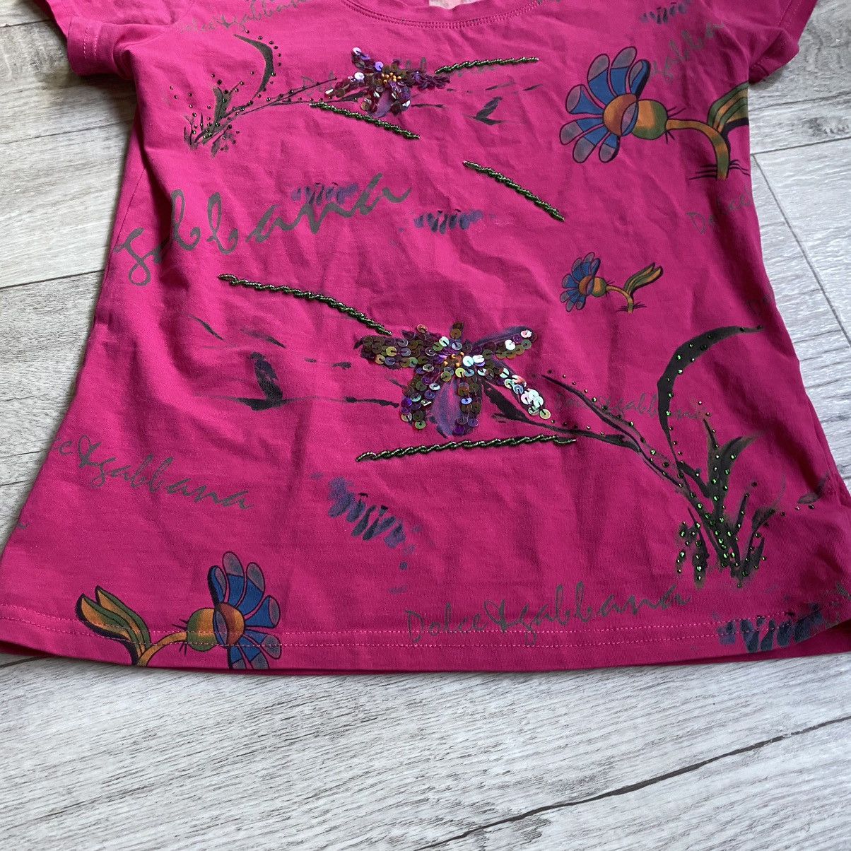 Dolce & Gabbana × Vintage VINTAGE DOLCE AND GABBANA FLOWERS T SHIRT Size S / US 4 / IT 40 - 3 Thumbnail