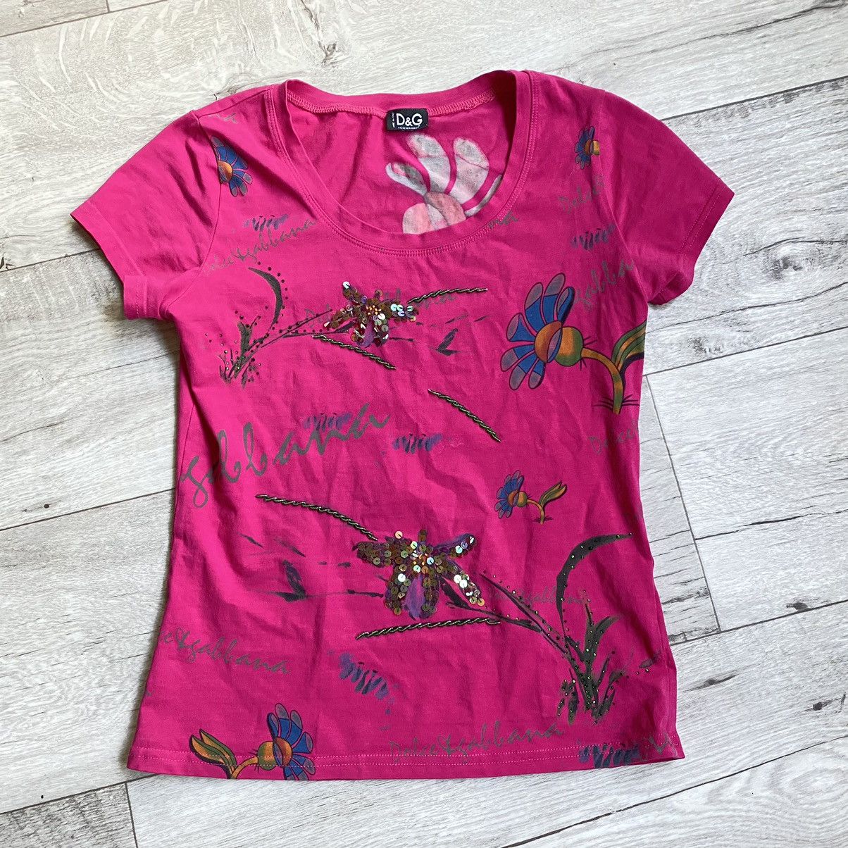 Dolce & Gabbana × Vintage VINTAGE DOLCE AND GABBANA FLOWERS T SHIRT Size S / US 4 / IT 40 - 1 Thumbnail