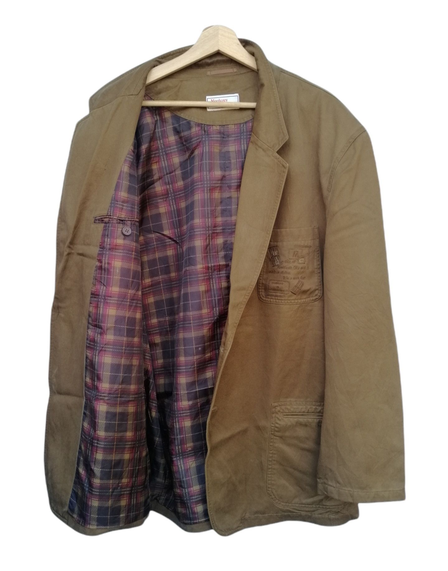 Japanese Brand Vintage Monterey & Carmel Tencel Single Breasted Jacket Size US L / EU 52-54 / 3 - 10 Thumbnail