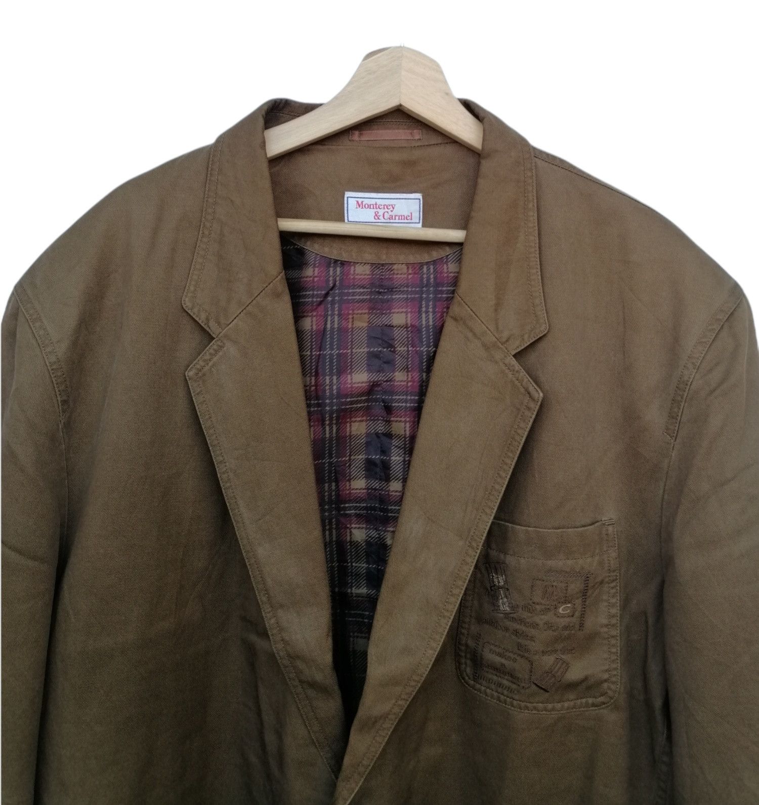 Japanese Brand Vintage Monterey & Carmel Tencel Single Breasted Jacket Size US L / EU 52-54 / 3 - 3 Thumbnail