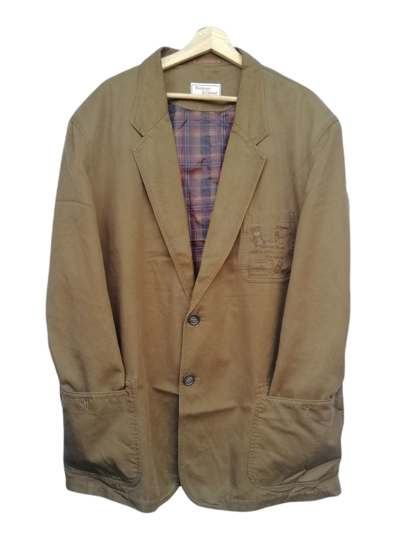 Japanese Brand Vintage Monterey & Carmel Tencel Single Breasted Jacket Size US L / EU 52-54 / 3 - 2 Thumbnail