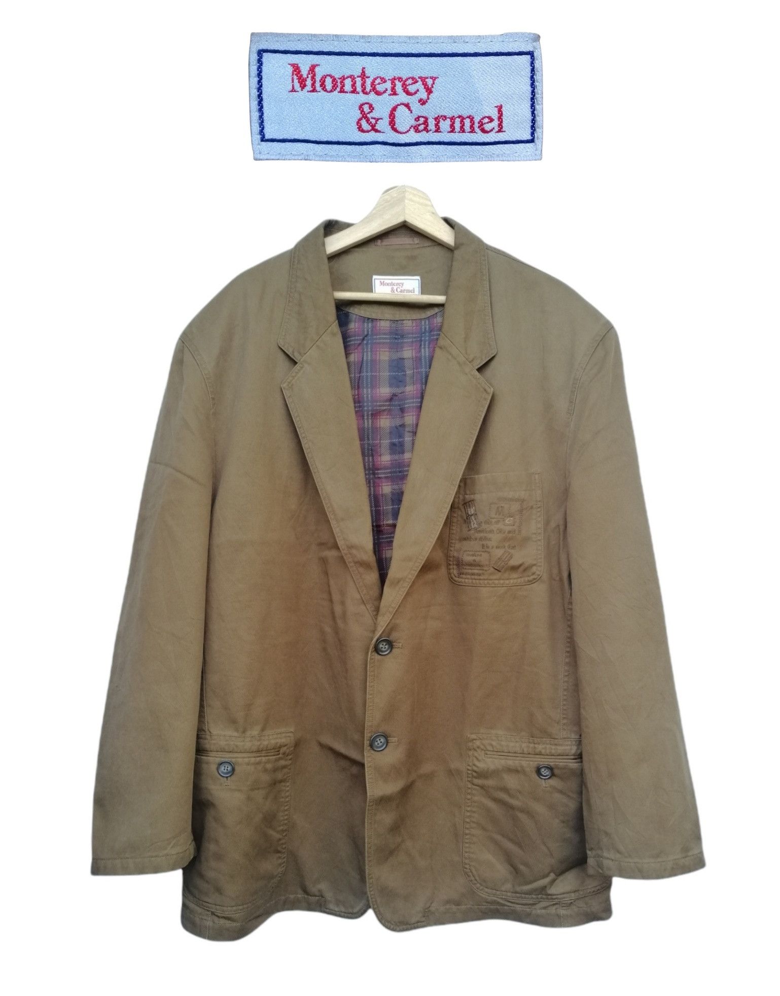 Japanese Brand Vintage Monterey & Carmel Tencel Single Breasted Jacket Size US L / EU 52-54 / 3 - 1 Thumbnail