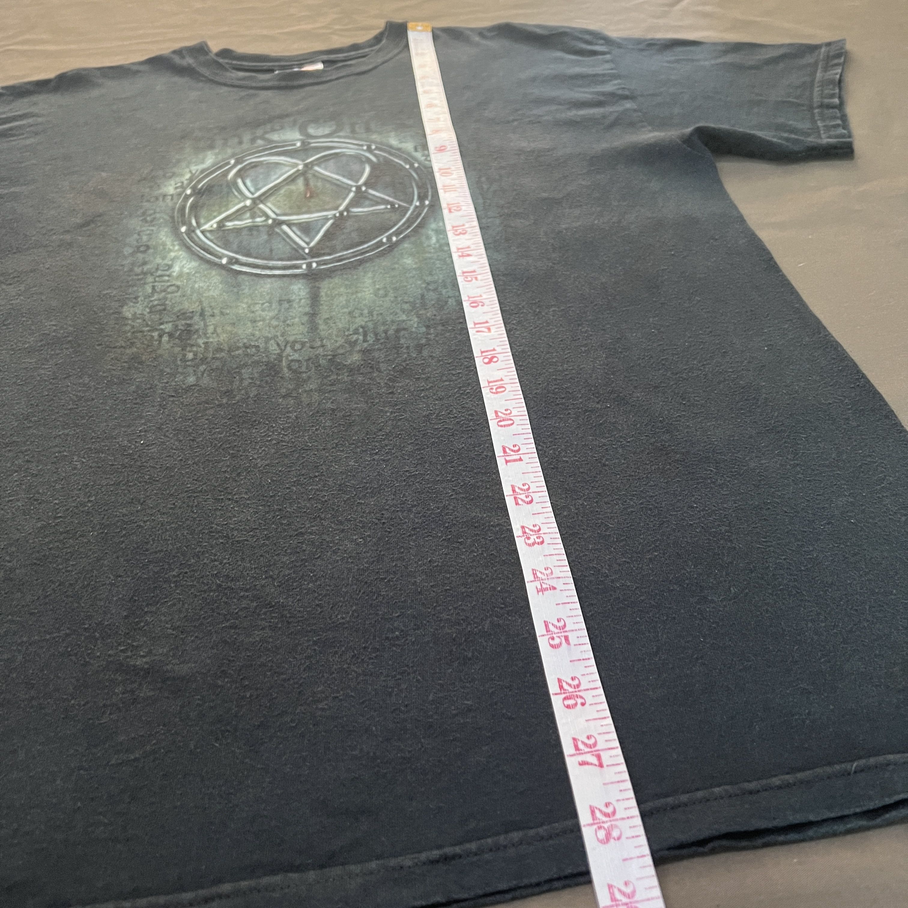 Band Tees × Seditionaries × Vintage Vintage Y2K 2000s HIM logo Promo Tee Faded Gothic metal Size US L / EU 52-54 / 3 - 10 Thumbnail