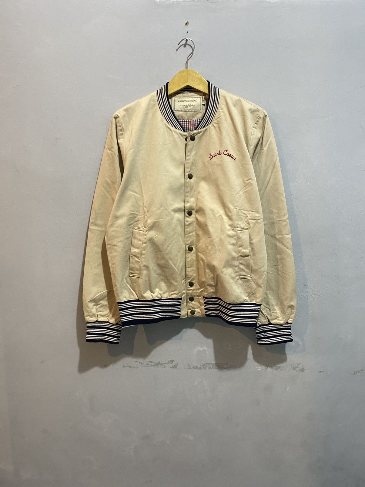 image of Varsity Maison Kitsune in Cream, Men's (Size Large)