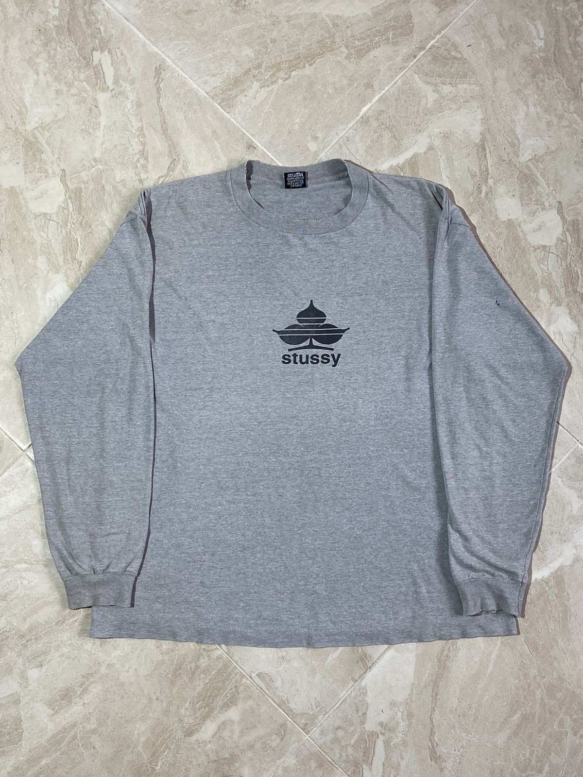 Stussy × Vintage Stussy made in USA vintage 90s distressed long sleeve Size US XL / EU 56 / 4 - 1 Thumbnail