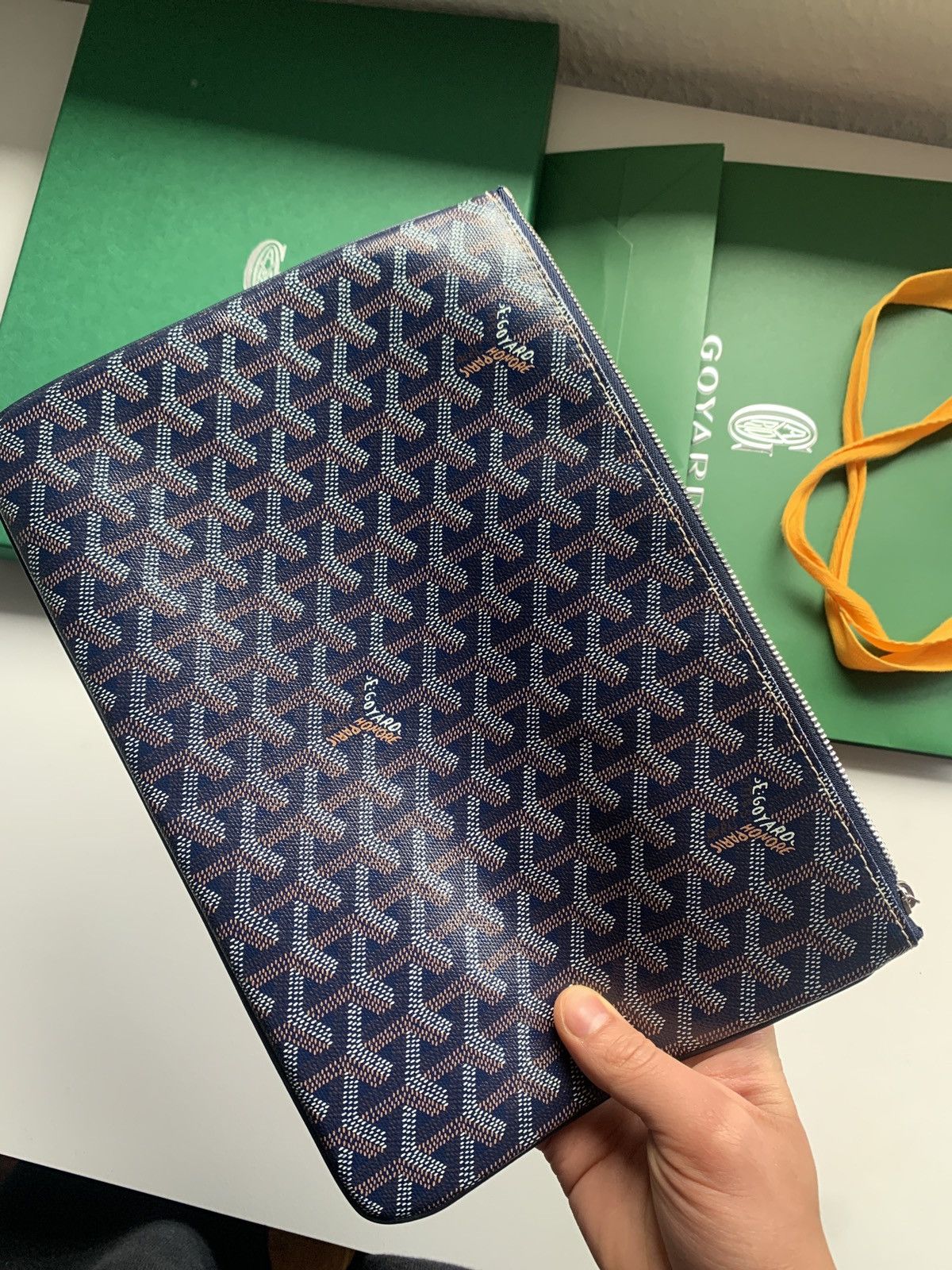 Goyard Senat Pouch MM (Navy)