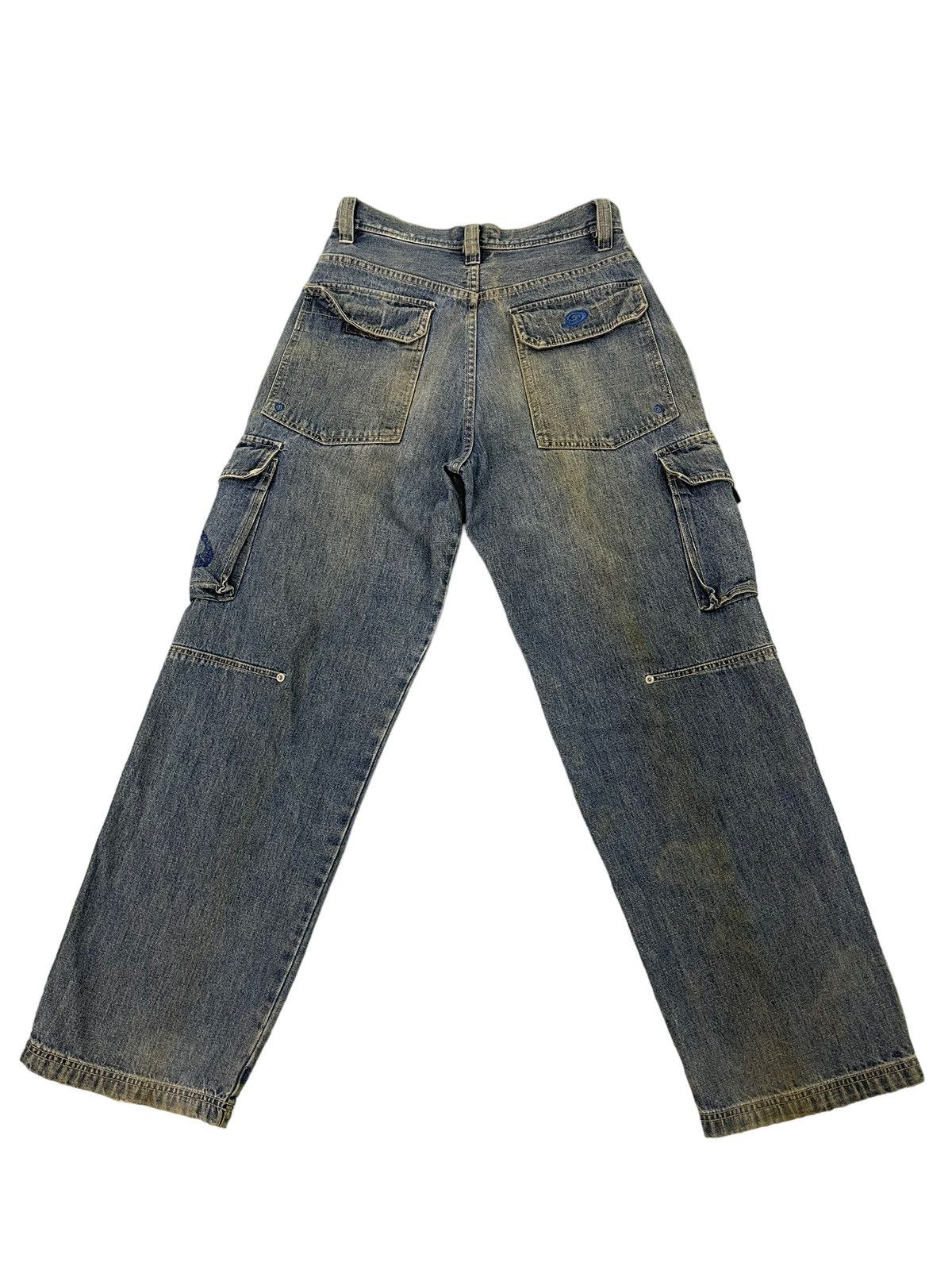 Japanese Brand Wide Baggy Cargo Jeans Piko Hawaii Distress Denim 3🟦6 Size US 29 - 14 Thumbnail
