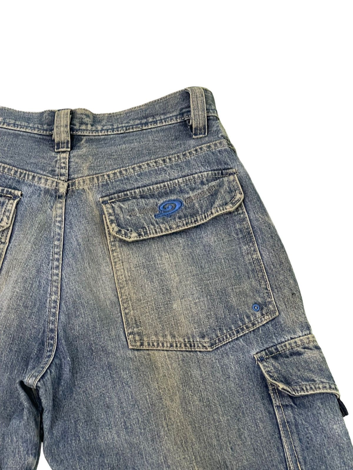 Japanese Brand Wide Baggy Cargo Jeans Piko Hawaii Distress Denim 3🟦6 Size US 29 - 22 Thumbnail