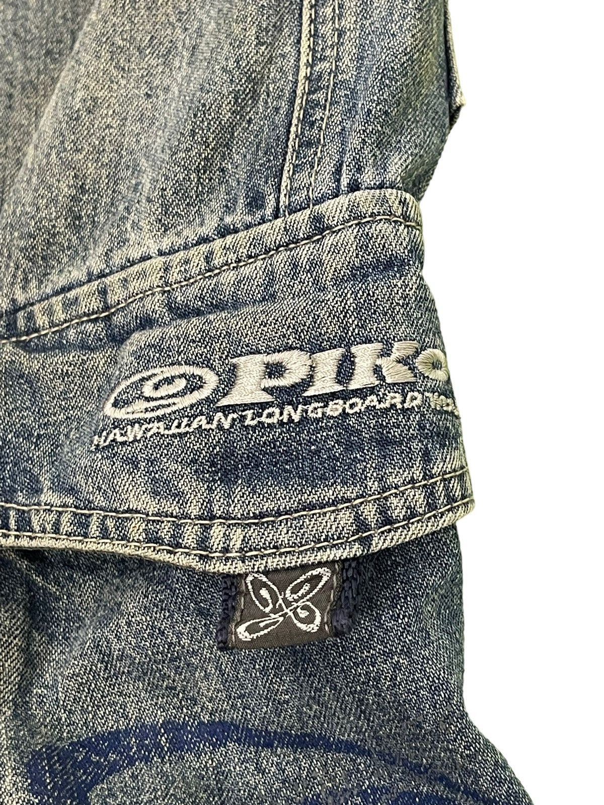 Japanese Brand Wide Baggy Cargo Jeans Piko Hawaii Distress Denim 3🟦6 Size US 29 - 10 Thumbnail