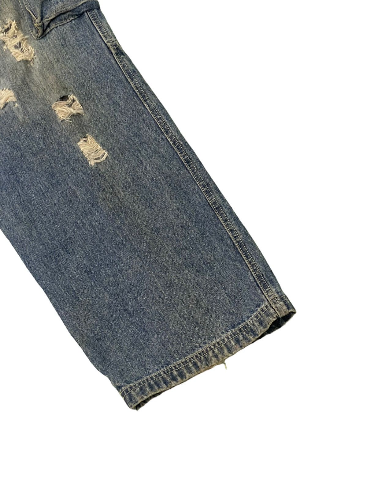 Japanese Brand Wide Baggy Cargo Jeans Piko Hawaii Distress Denim 3🟦6 Size US 29 - 4 Thumbnail