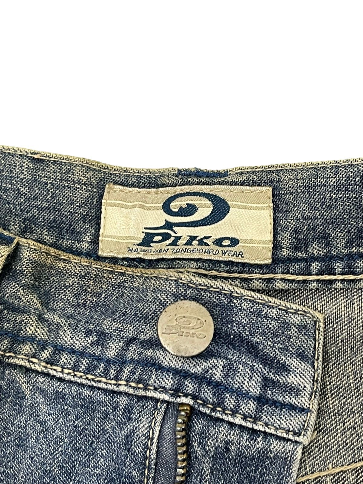 Japanese Brand Wide Baggy Cargo Jeans Piko Hawaii Distress Denim 3🟦6 Size US 29 - 12 Thumbnail