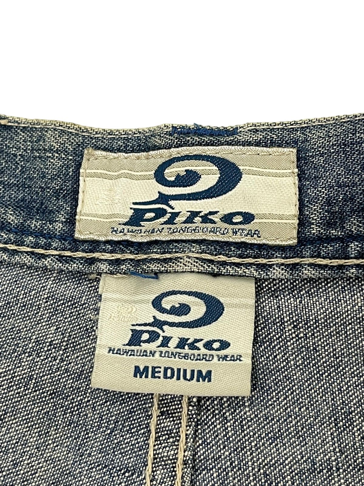 Japanese Brand Wide Baggy Cargo Jeans Piko Hawaii Distress Denim 3🟦6 Size US 29 - 13 Thumbnail