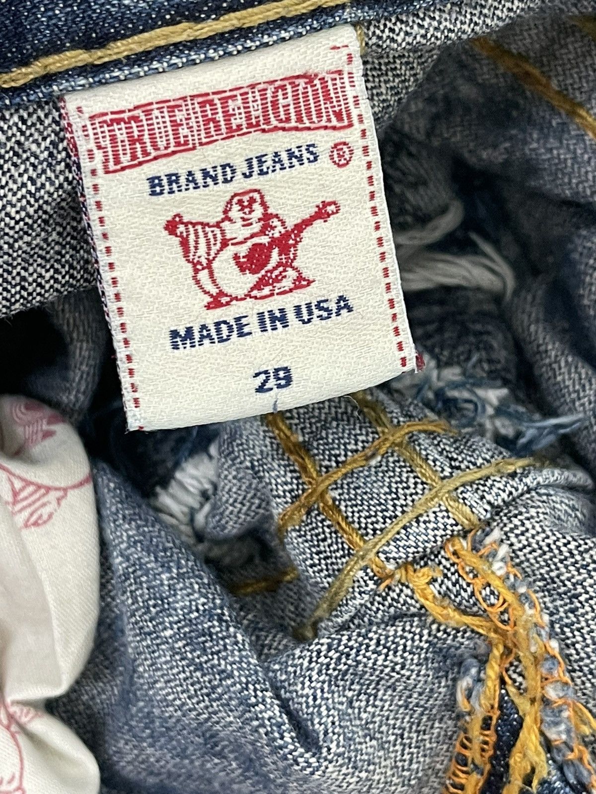 Japanese Brand Flare Jeans True Religion USA Y2K Distress Low Rise 3🟦6 Size US 31 - 24 Thumbnail
