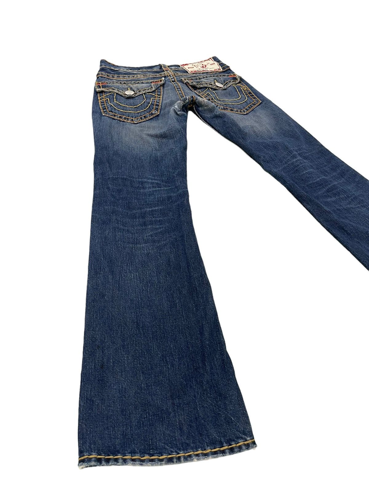 Japanese Brand Flare Jeans True Religion USA Y2K Distress Low Rise 3🟦6 Size US 31 - 14 Thumbnail