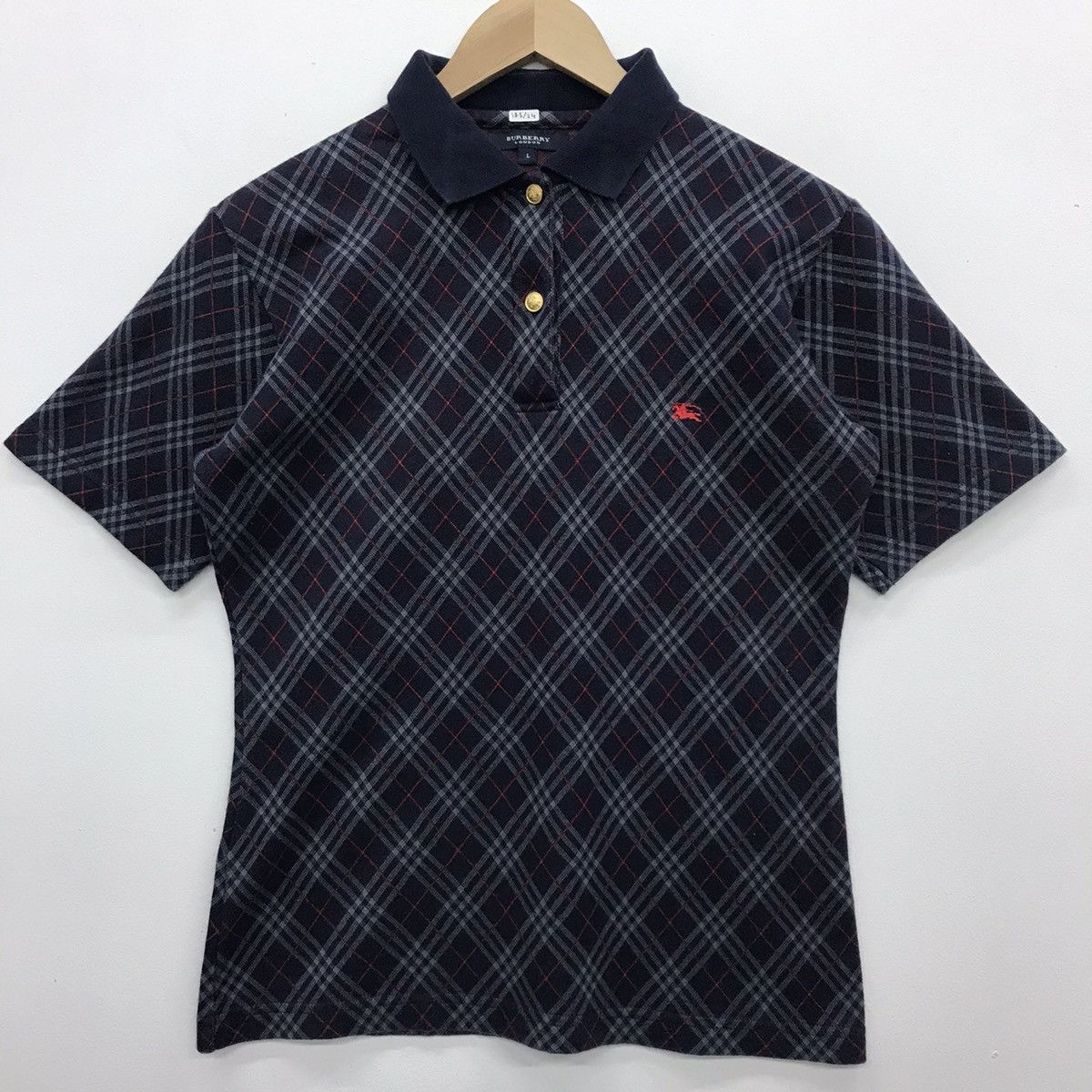 Burberry Rare burberry nova check polo tshirt button ups Size US L / EU 52-54 / 3 - 2 Thumbnail