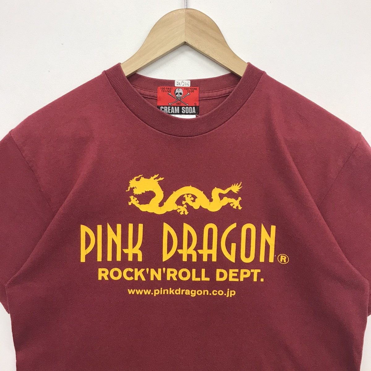 Japanese Brand × Seditionaries × Vintage Rare!! Vintage CREAM SODA pink dragon tee Size US M / EU 48-50 / 2 - 3 Thumbnail
