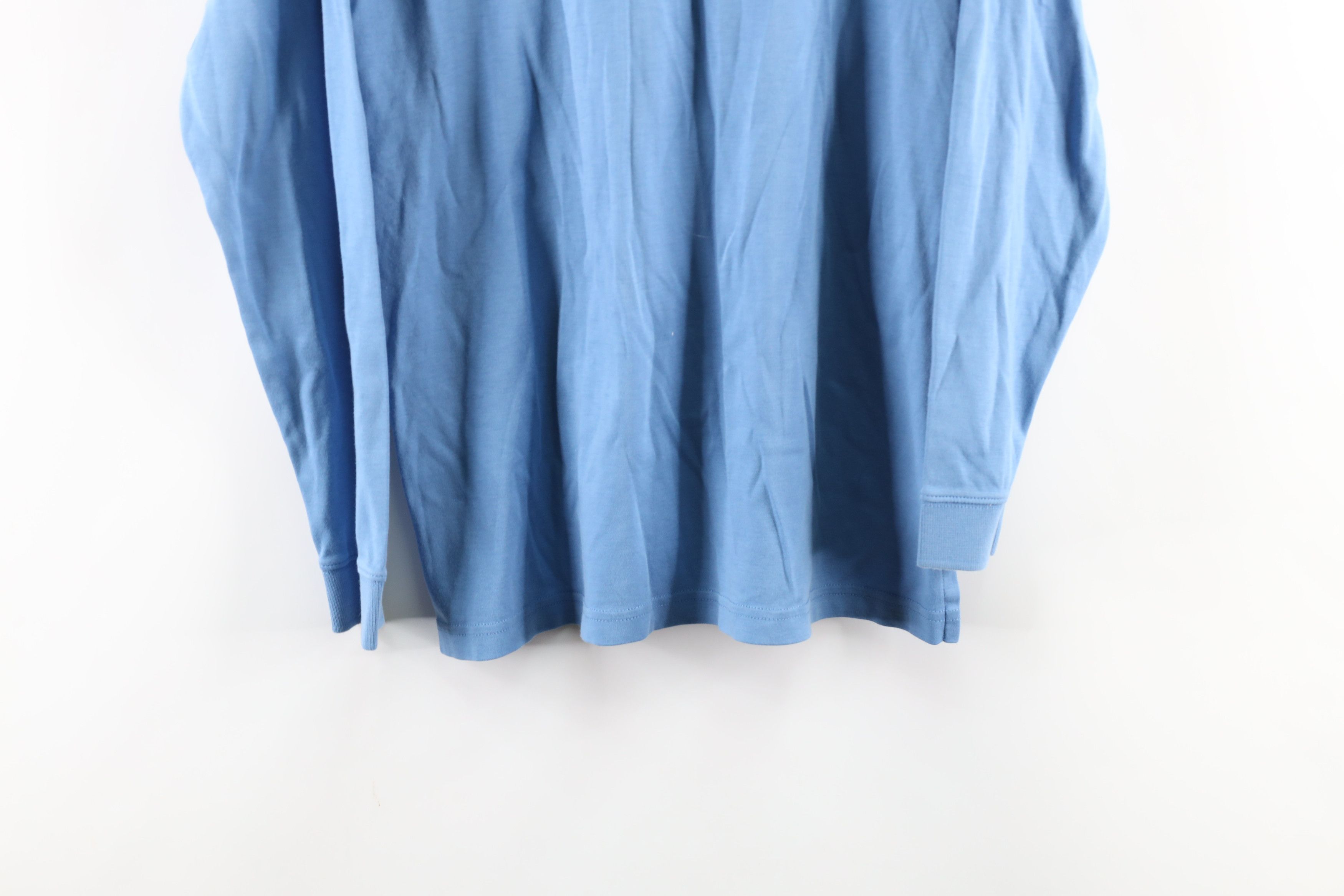 Vintage Vintage LL Bean Long Sleeve Rugby Polo Shirt Blue Cotton Size US M / EU 48-50 / 2 - 8 Thumbnail