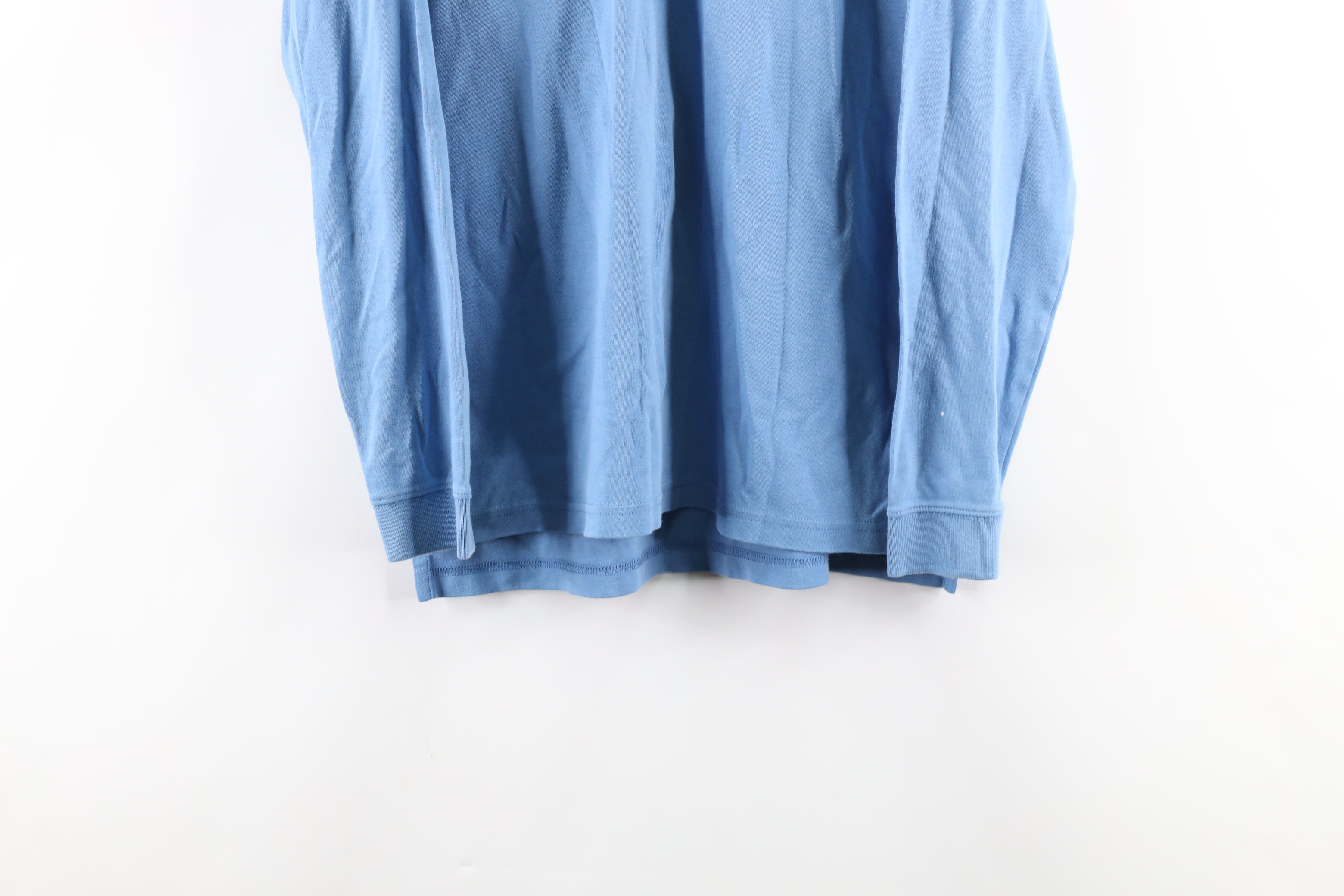 Vintage Vintage LL Bean Long Sleeve Rugby Polo Shirt Blue Cotton Size US M / EU 48-50 / 2 - 3 Thumbnail