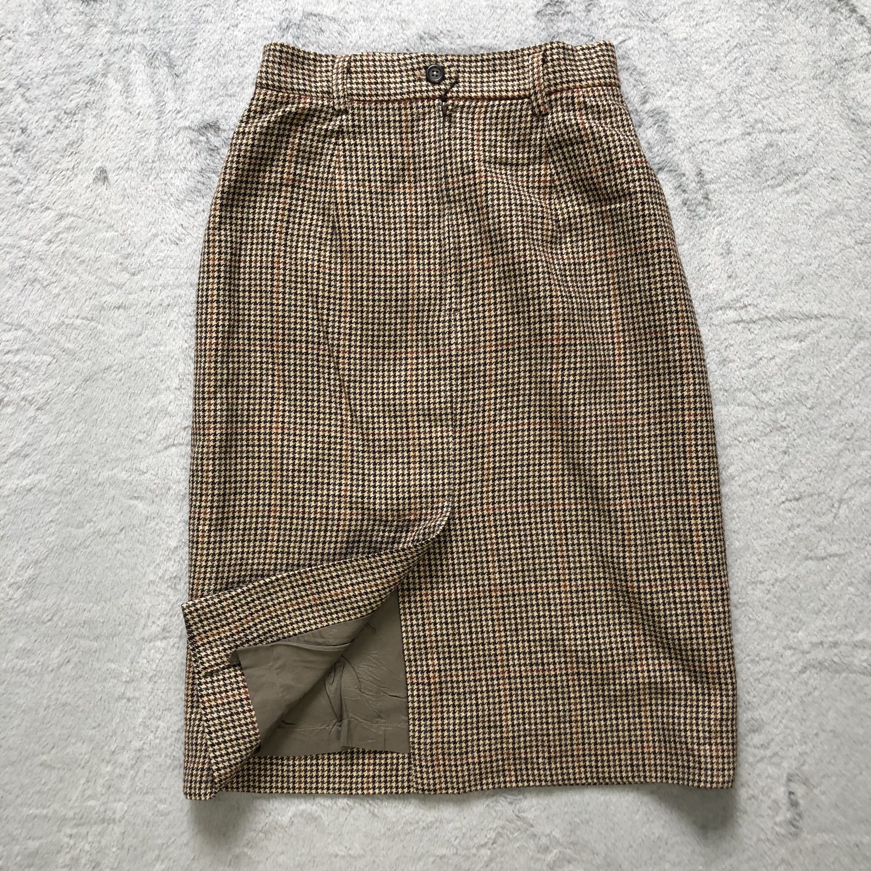 Ralph Lauren RALPH LAUREN HOUNDSTOOTH WOOL MINI SKIRTS #6928-97 Size 23" - 6 Thumbnail