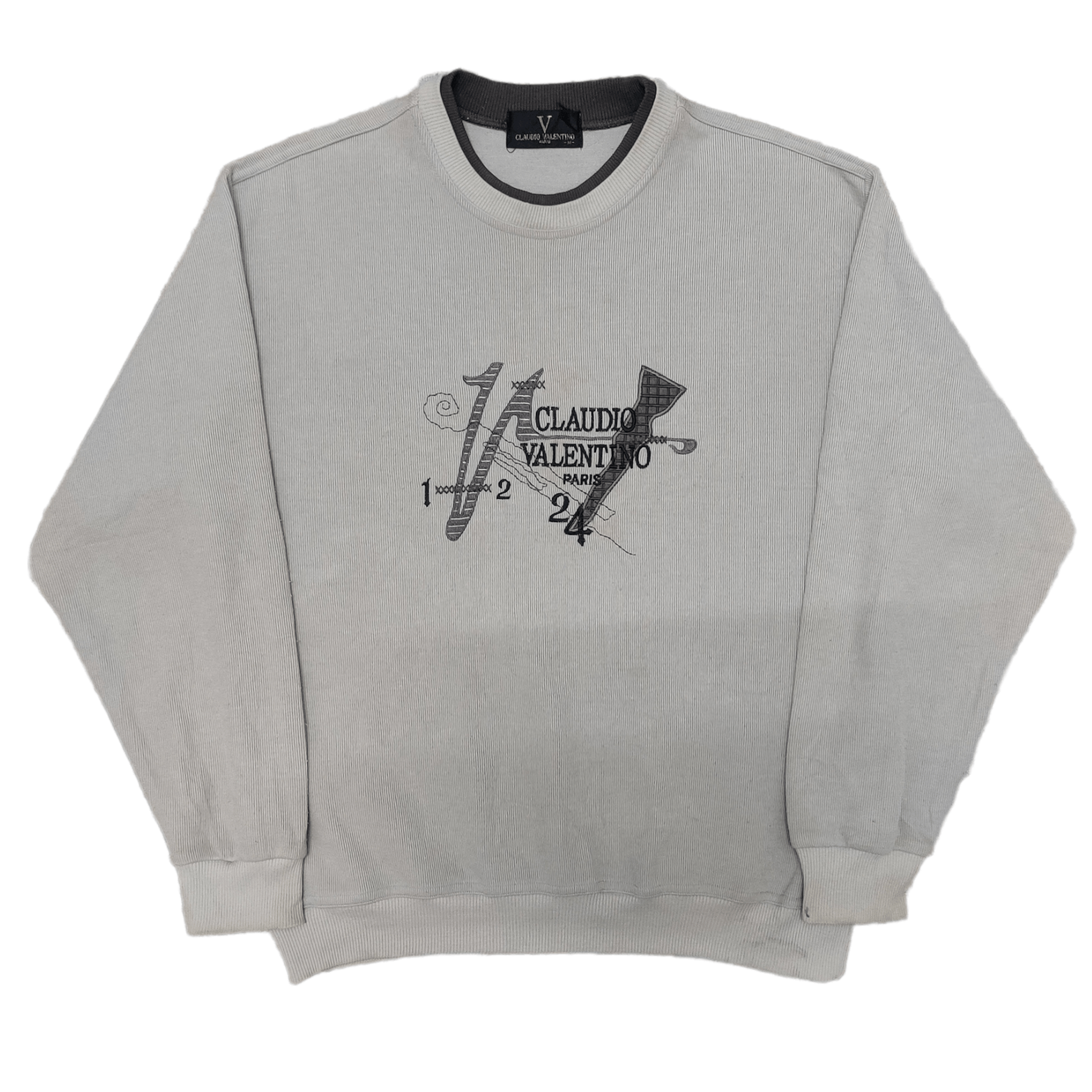 Valentino Vintage Caludio Valentino Paris Sweatshirt Embroidery Logo Size US M / EU 48-50 / 2 - 1 Thumbnail