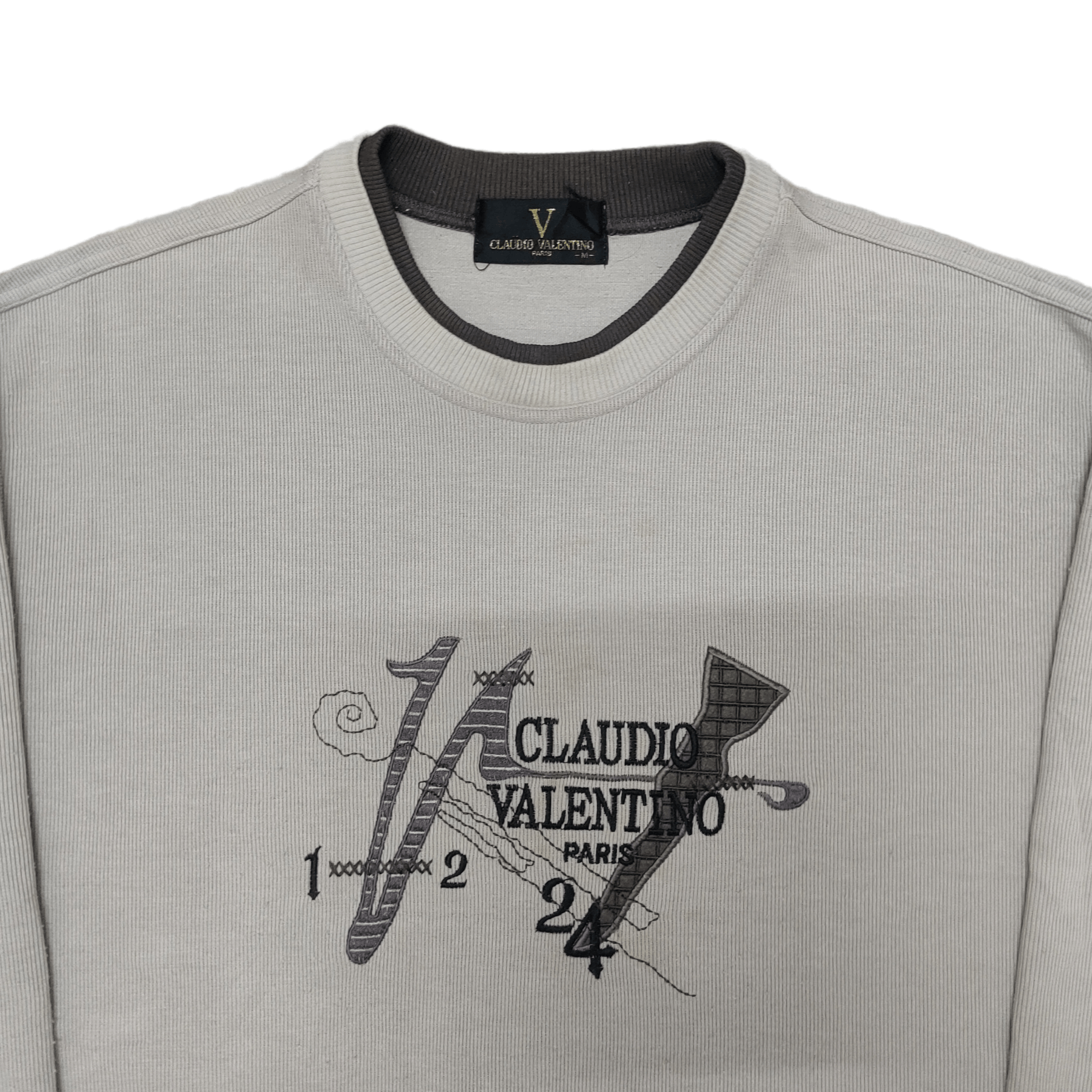 Valentino Vintage Caludio Valentino Paris Sweatshirt Embroidery Logo Size US M / EU 48-50 / 2 - 2 Thumbnail