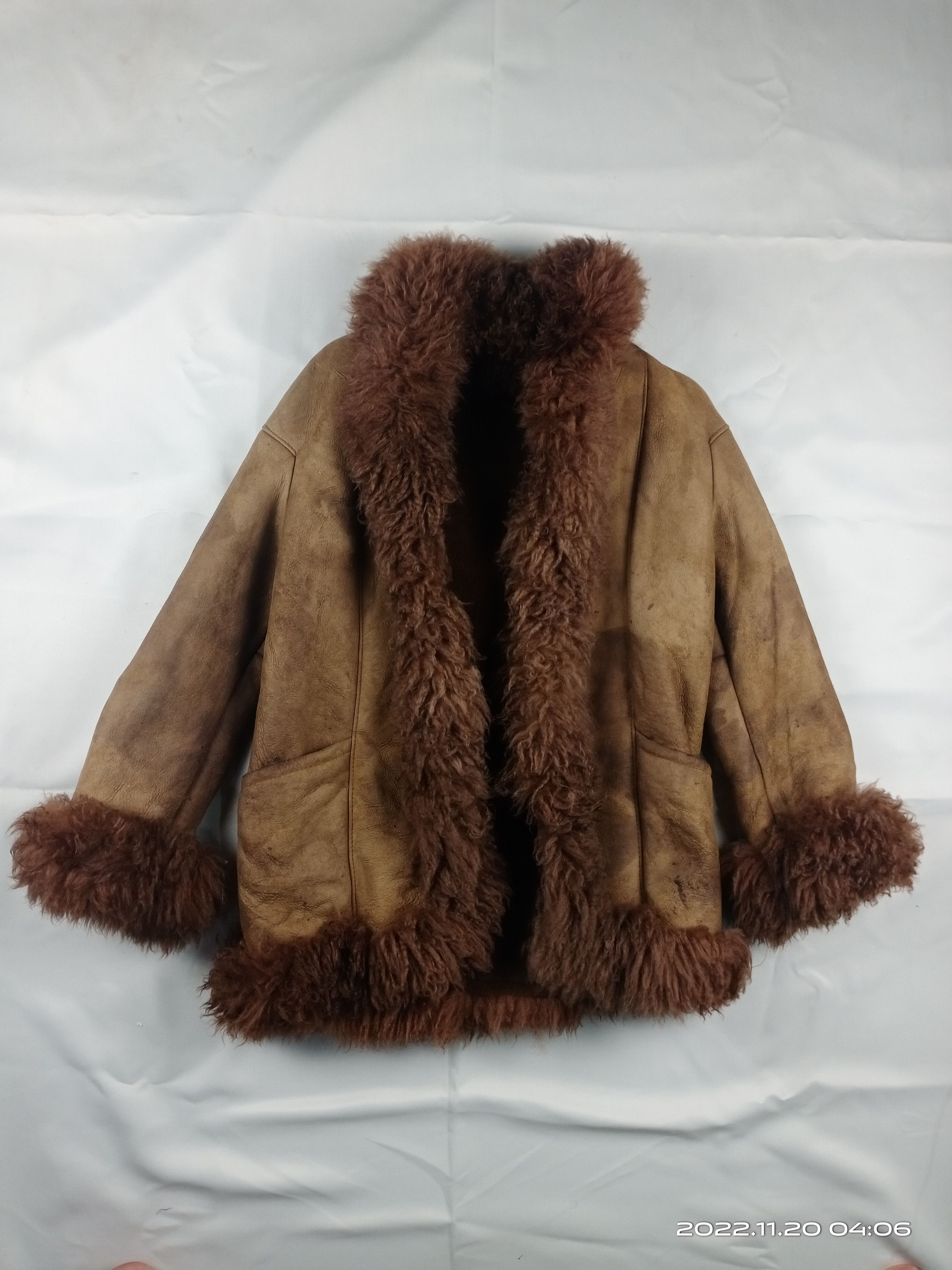 image of If Six Was Nine x Leather Jacket vintage Unbrand Faux&fur Leather Coat Jacket in Brown Leather (Siz