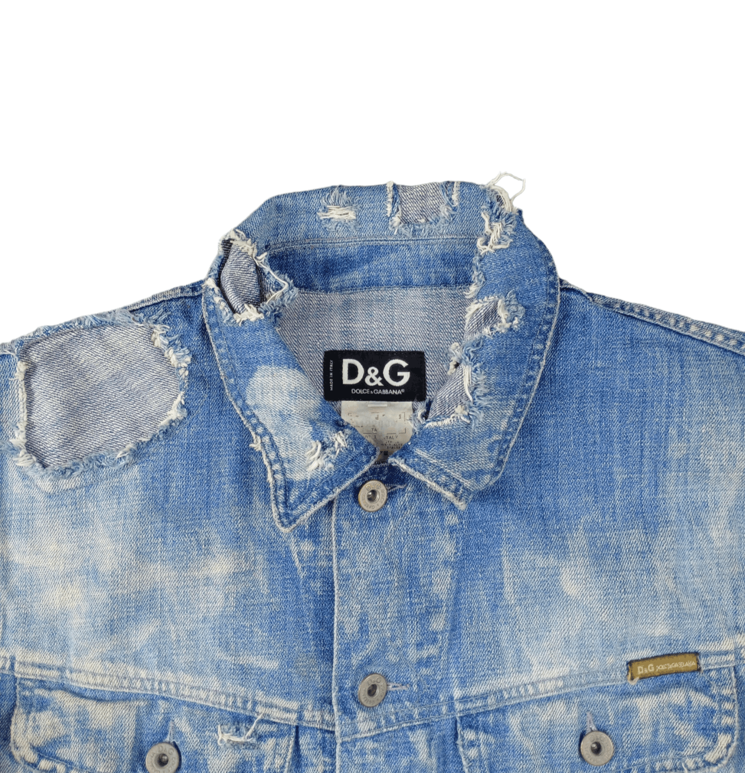 Dolce & Gabbana Dolce&Gabbana Denim Patchwork Jacket Art RARE Size US M / EU 48-50 / 2 - 4 Thumbnail