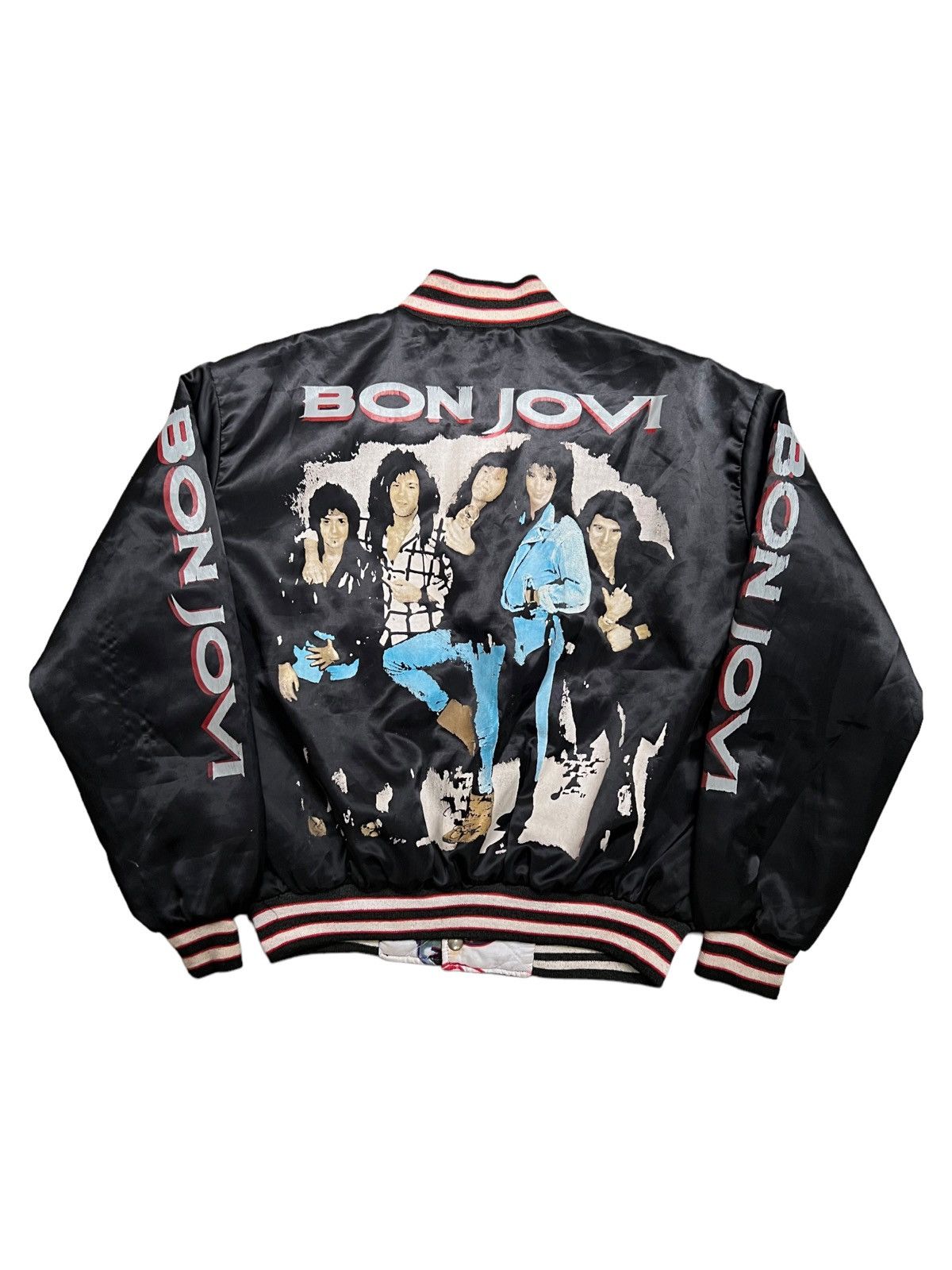 Gildan Bon Jovi Band T-Shirt, Men's XL cotton black type Vintage Second Hand