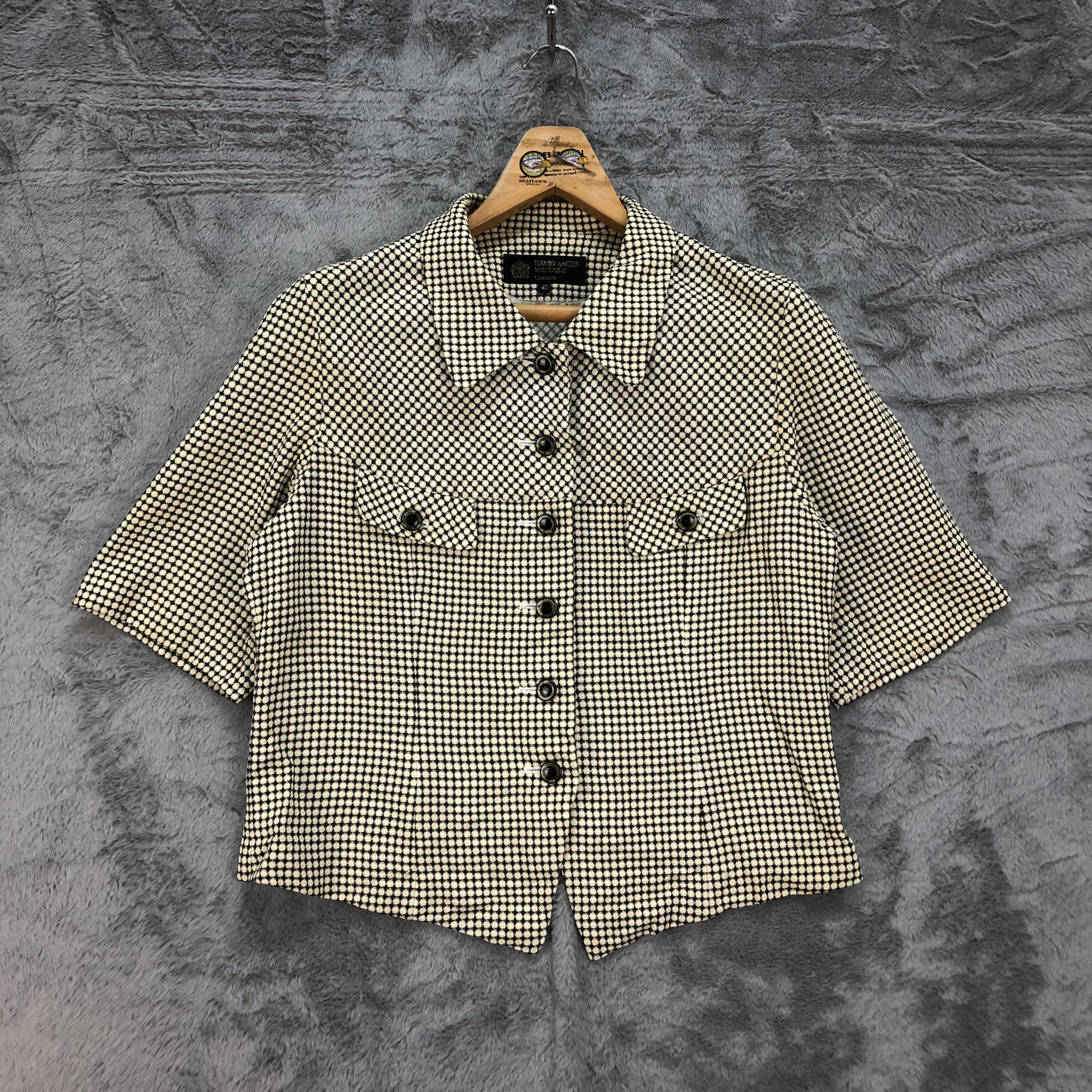 Hardy Amies Hardy Amies Boutique London Cropped Shirt #4559-158 Size S / US 4 / IT 40 - 1 Thumbnail