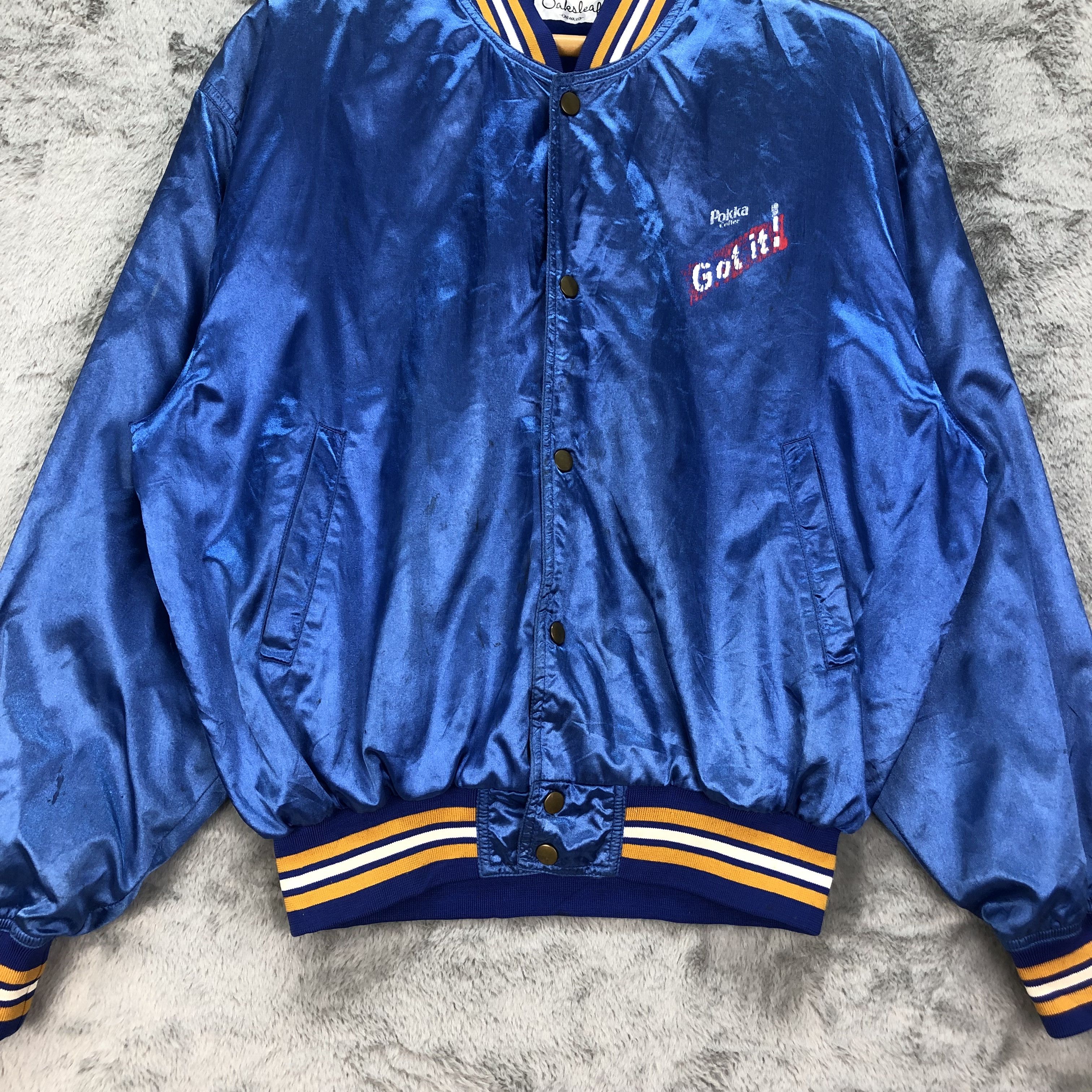 Japanese Brand OAKSLEAF GOT IT back big logo Satin Coach Jacket #4874-37 Size US L / EU 52-54 / 3 - 7 Thumbnail