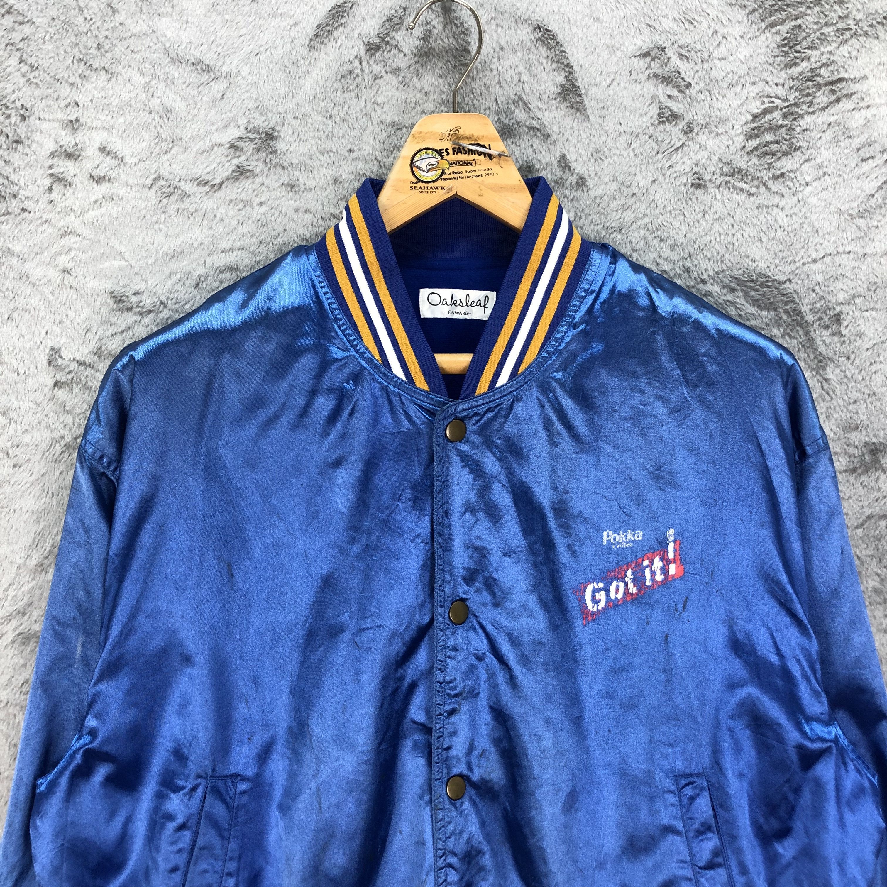 Japanese Brand OAKSLEAF GOT IT back big logo Satin Coach Jacket #4874-37 Size US L / EU 52-54 / 3 - 5 Thumbnail