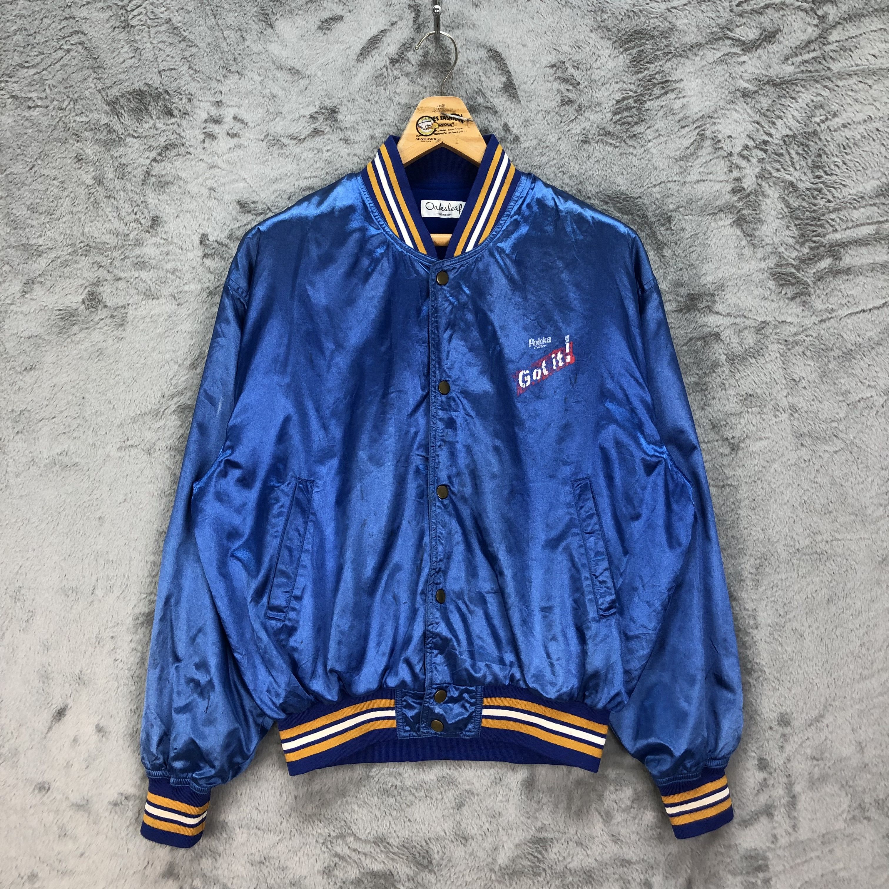 Japanese Brand OAKSLEAF GOT IT back big logo Satin Coach Jacket #4874-37 Size US L / EU 52-54 / 3 - 4 Thumbnail