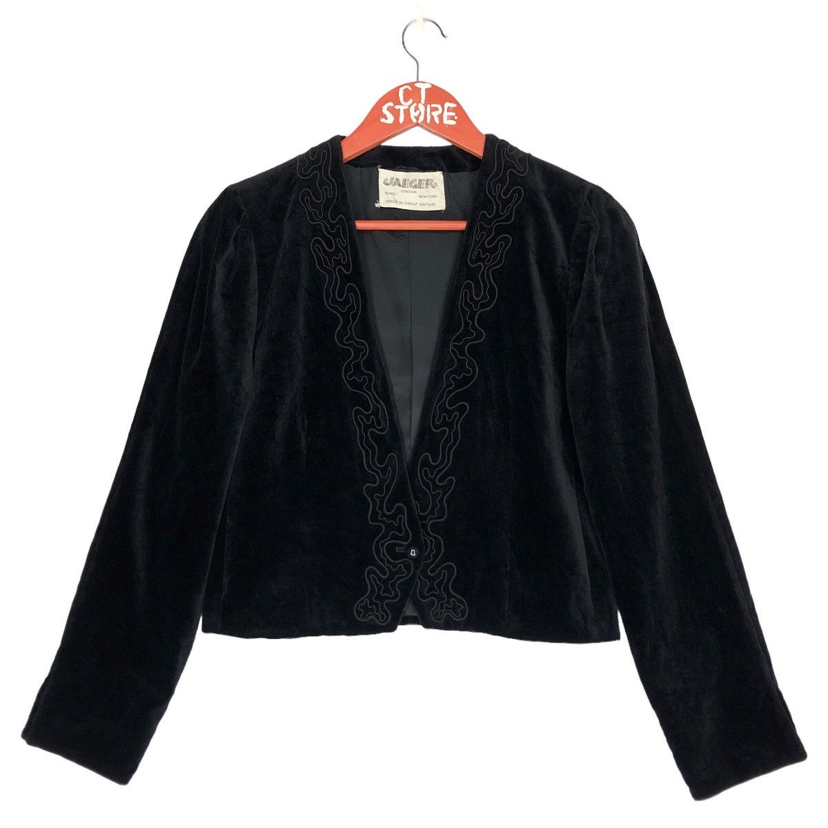 Vintage 80s Jaeger Velvet Cropped Jacket