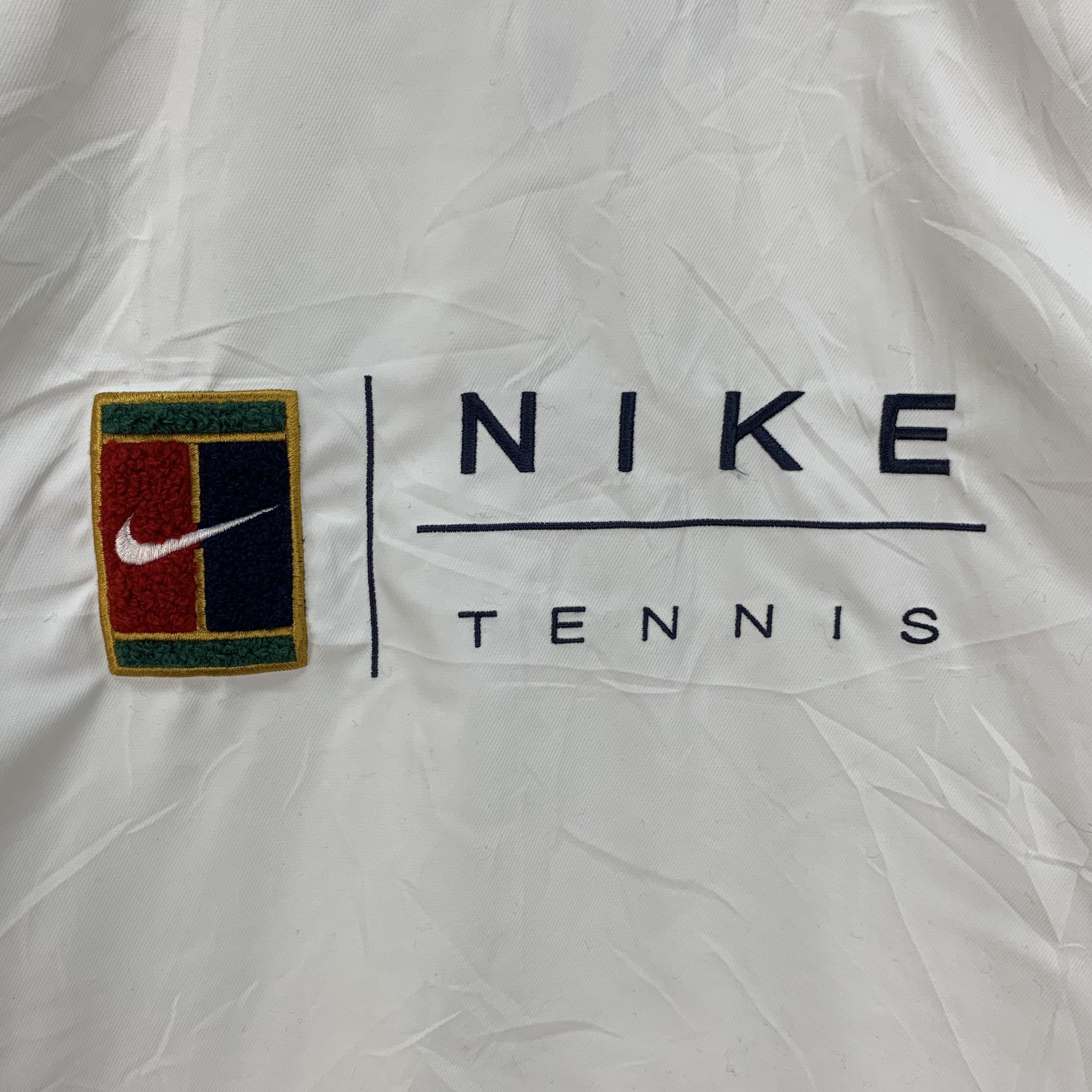Nike Vintage Nike Court Tennis White Parka #4407-152 Size L / US 10 / IT 46 - 2 Thumbnail