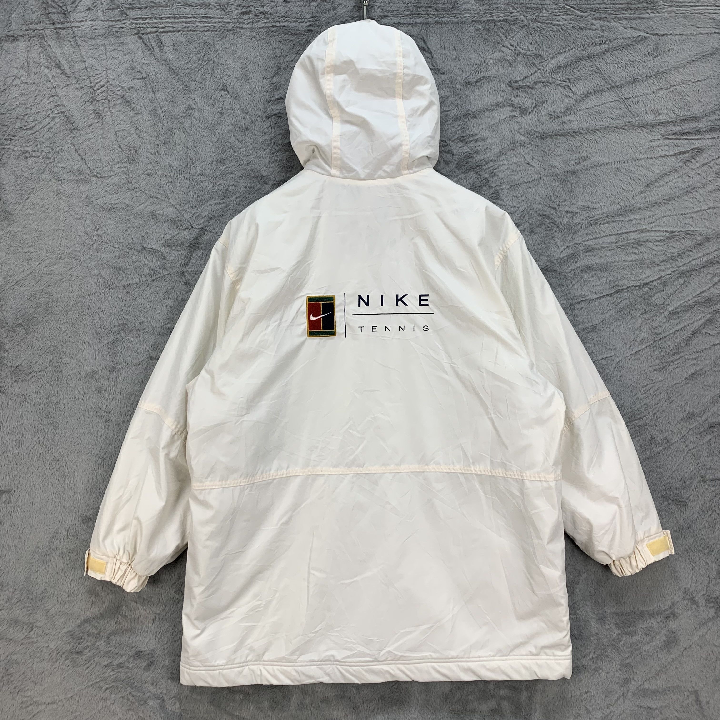 Nike Vintage Nike Court Tennis White Parka #4407-152 Size L / US 10 / IT 46 - 1 Thumbnail