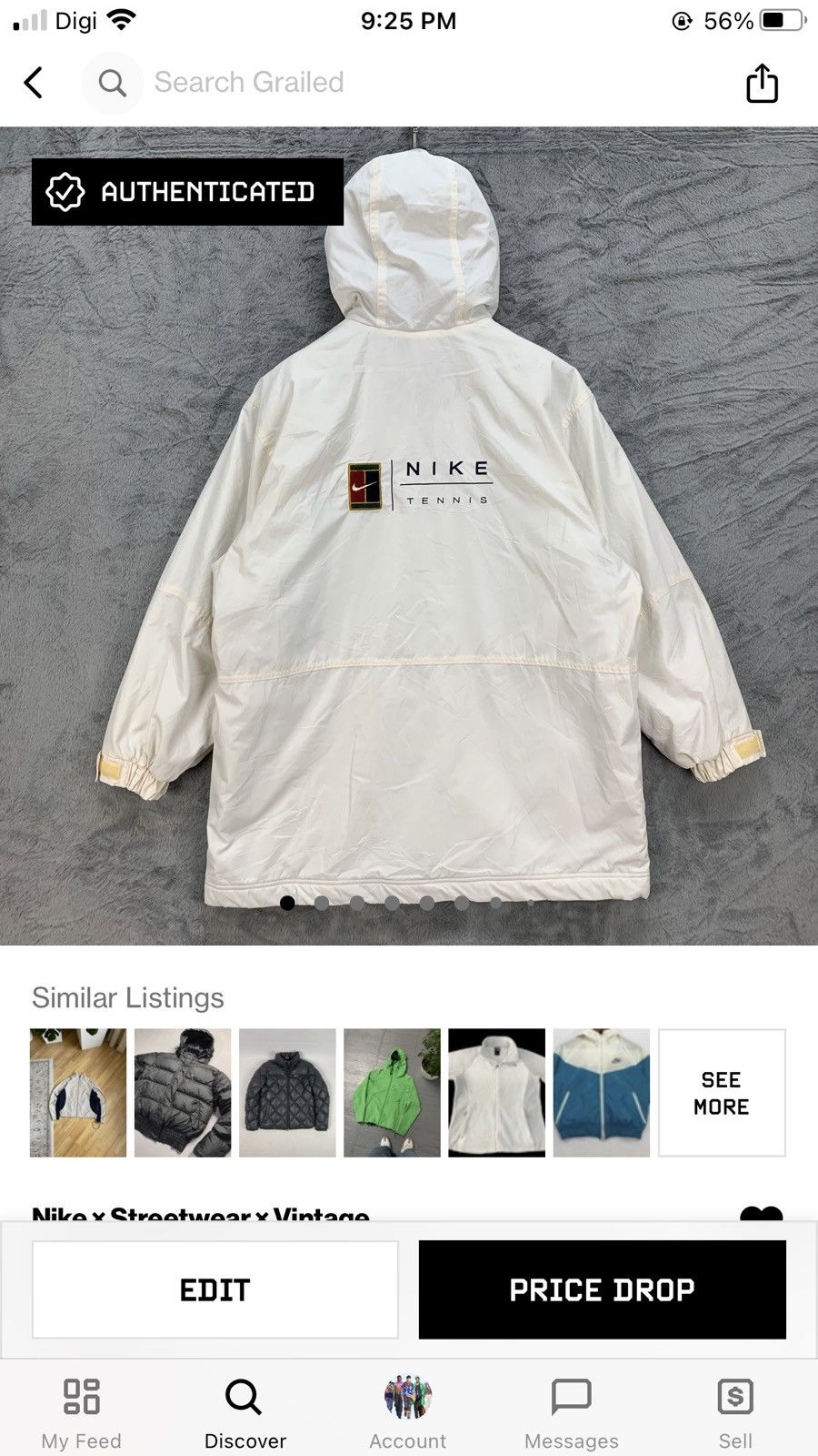 Nike Vintage Nike Court Tennis White Parka #4407-152 Size L / US 10 / IT 46 - 14 Thumbnail
