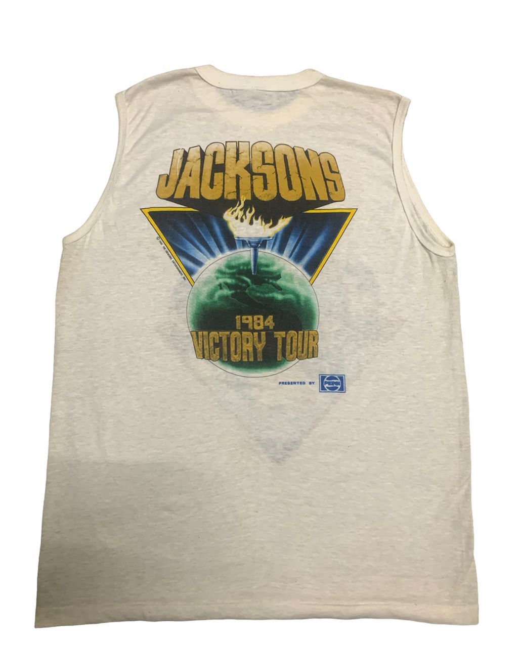 Band Tees × Michael Jackson × Vintage Vintage Jacksons 1984 Victory Tour Sleeveless Tees Size US S / EU 44-46 / 1 - 5 Thumbnail