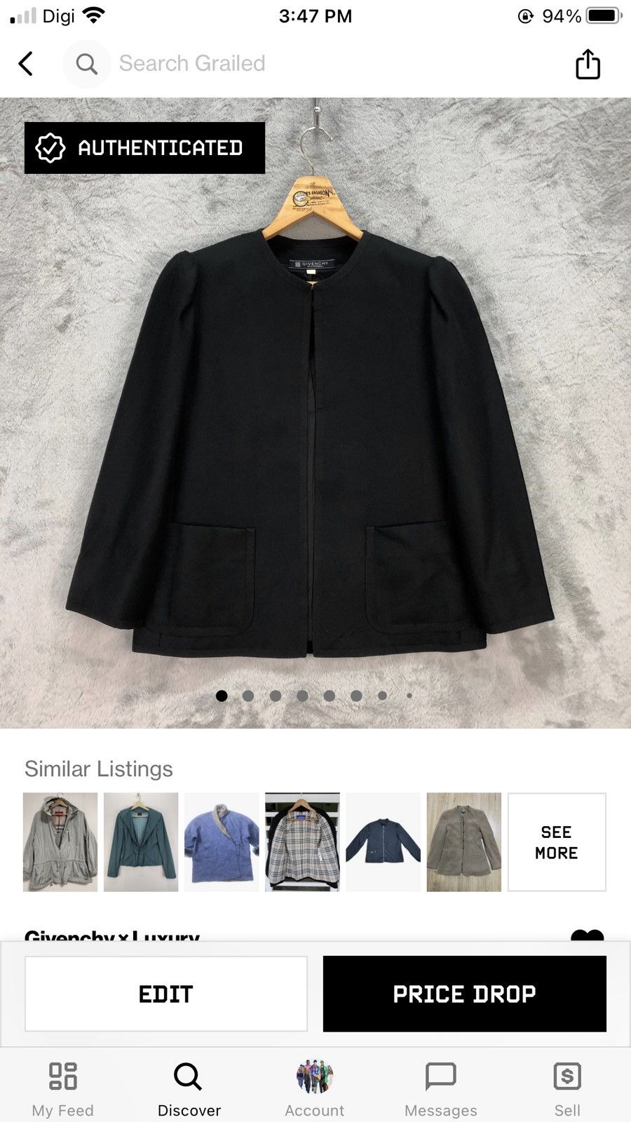 Givenchy Givenchy Hi-Formal Buttonless Jacket / Cardigan #1037-42 Size S / US 4 / IT 40 - 13 Thumbnail