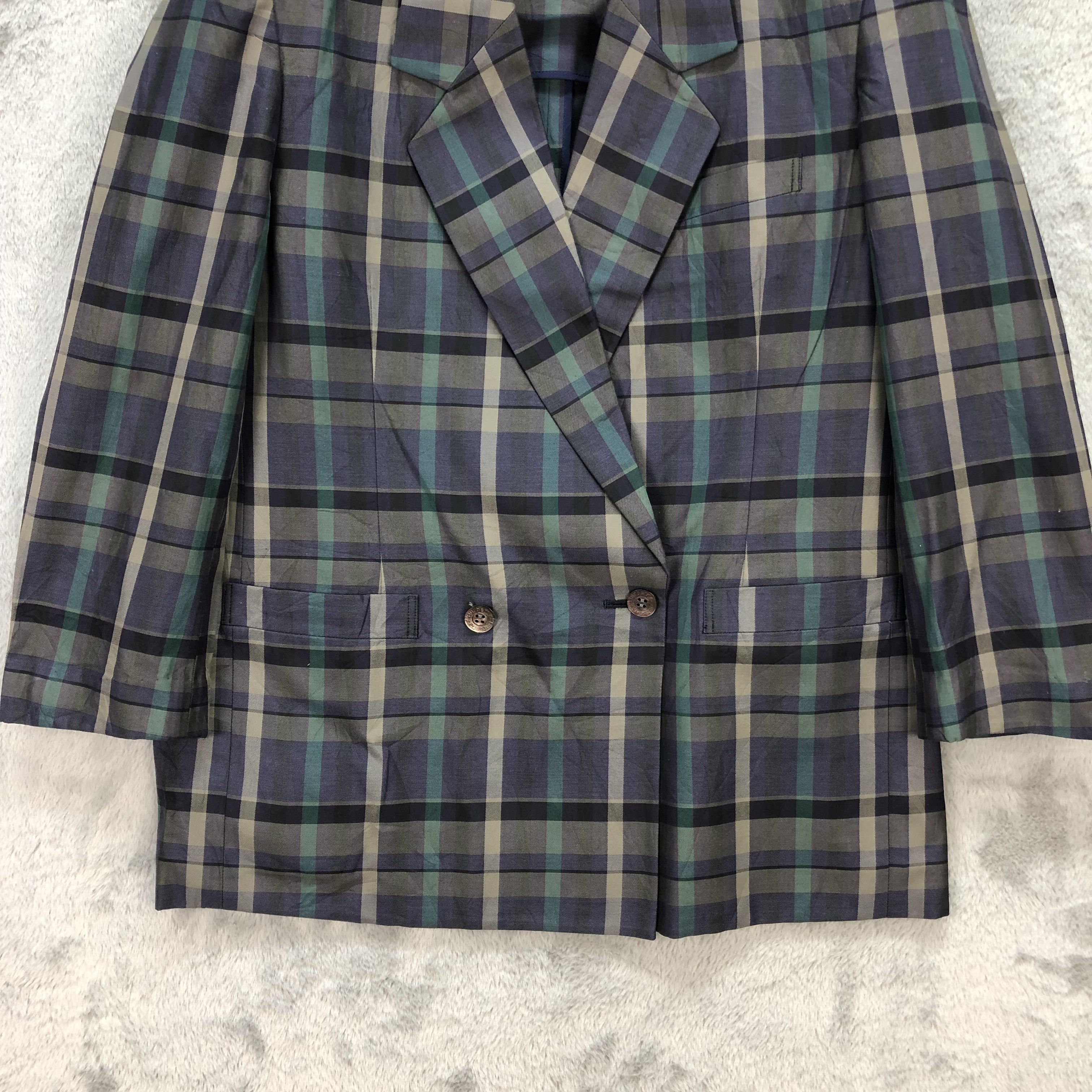 Burberry Vintage Burberrys' Nova Check Suit Jacket / Blazer #1042-42 Size M / US 6-8 / IT 42-44 - 3 Thumbnail
