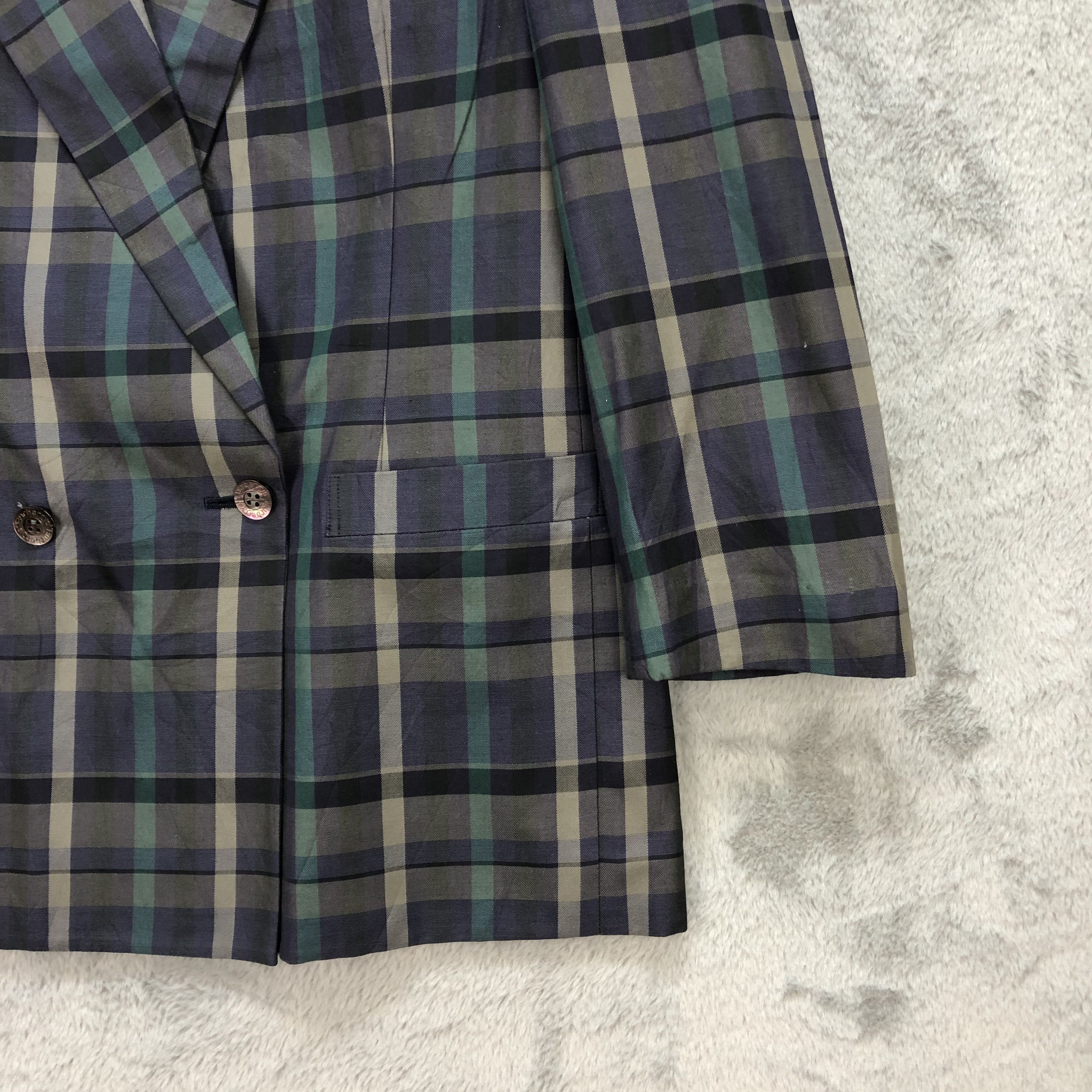 Burberry Vintage Burberrys' Nova Check Suit Jacket / Blazer #1042-42 Size M / US 6-8 / IT 42-44 - 5 Thumbnail