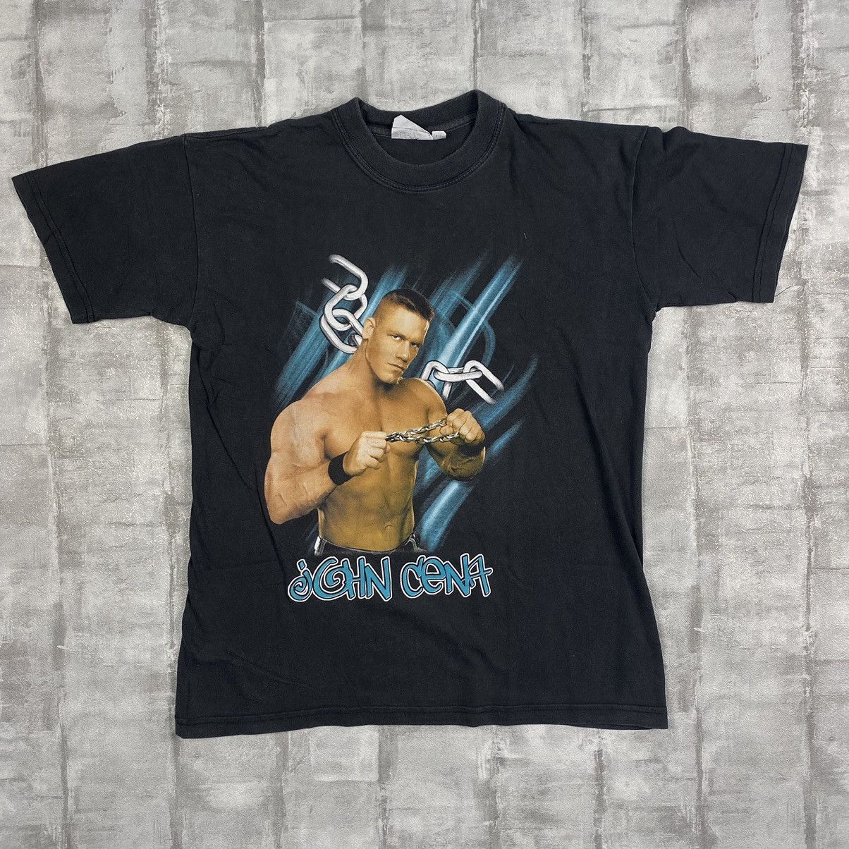 Vintage RARE 1999 Jon Cena Cenanation store WWE wrestling tshirt Hustle Loyalty Respect small tee