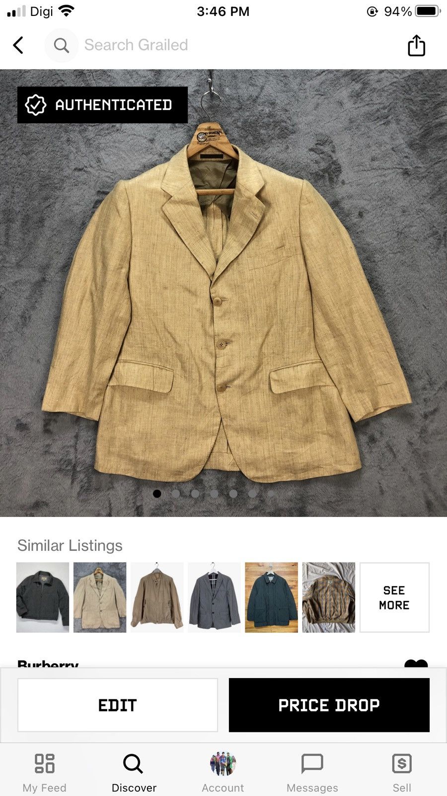 Burberry BURBERRY LONDON CASUAL JACKET #5893-42 Size US M / EU 48-50 / 2 - 12 Thumbnail
