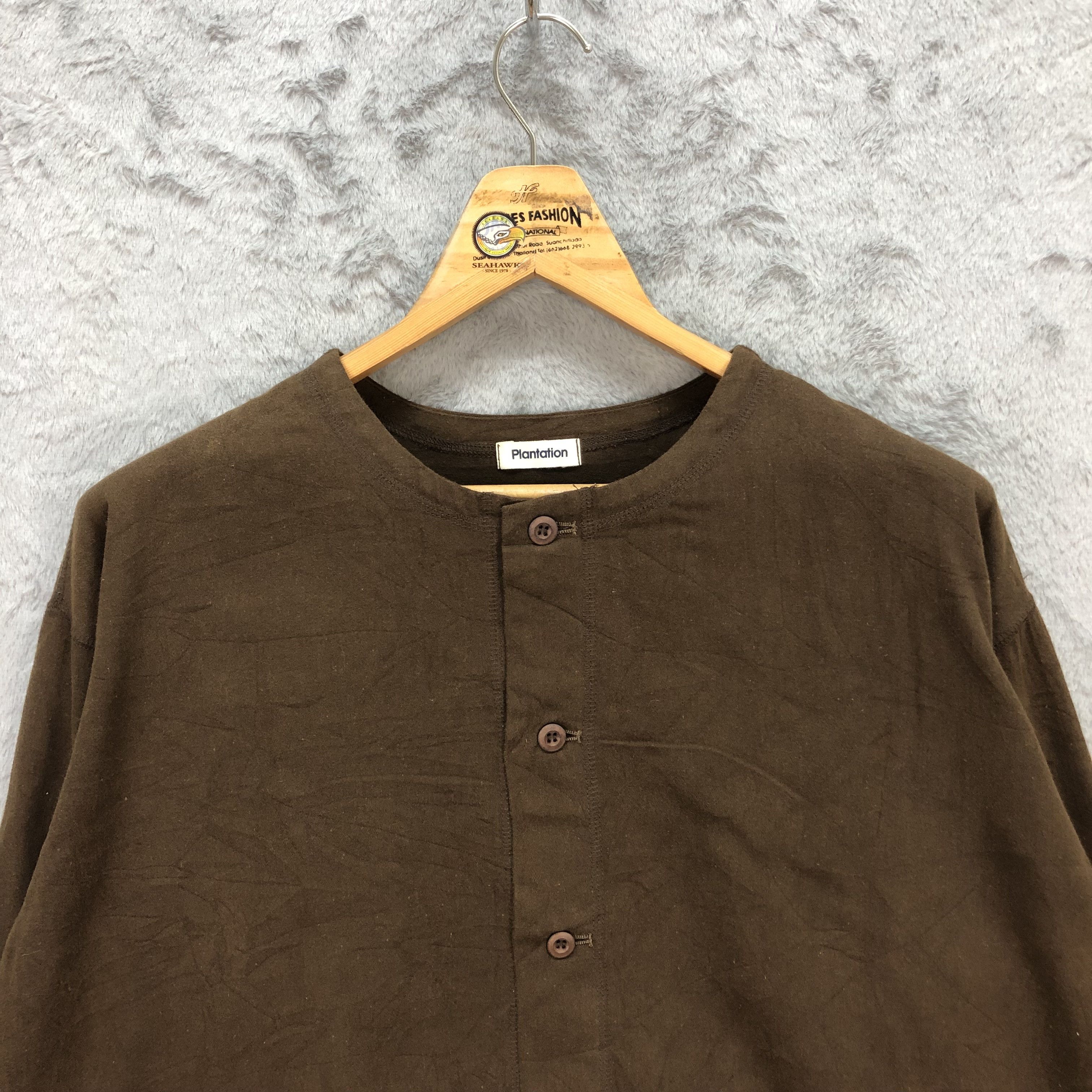 Issey Miyake PLANTATION BY ISSEY MIYAKE CROPPED SHIRT #5619-194 Size M / US 6-8 / IT 42-44 - 2 Thumbnail