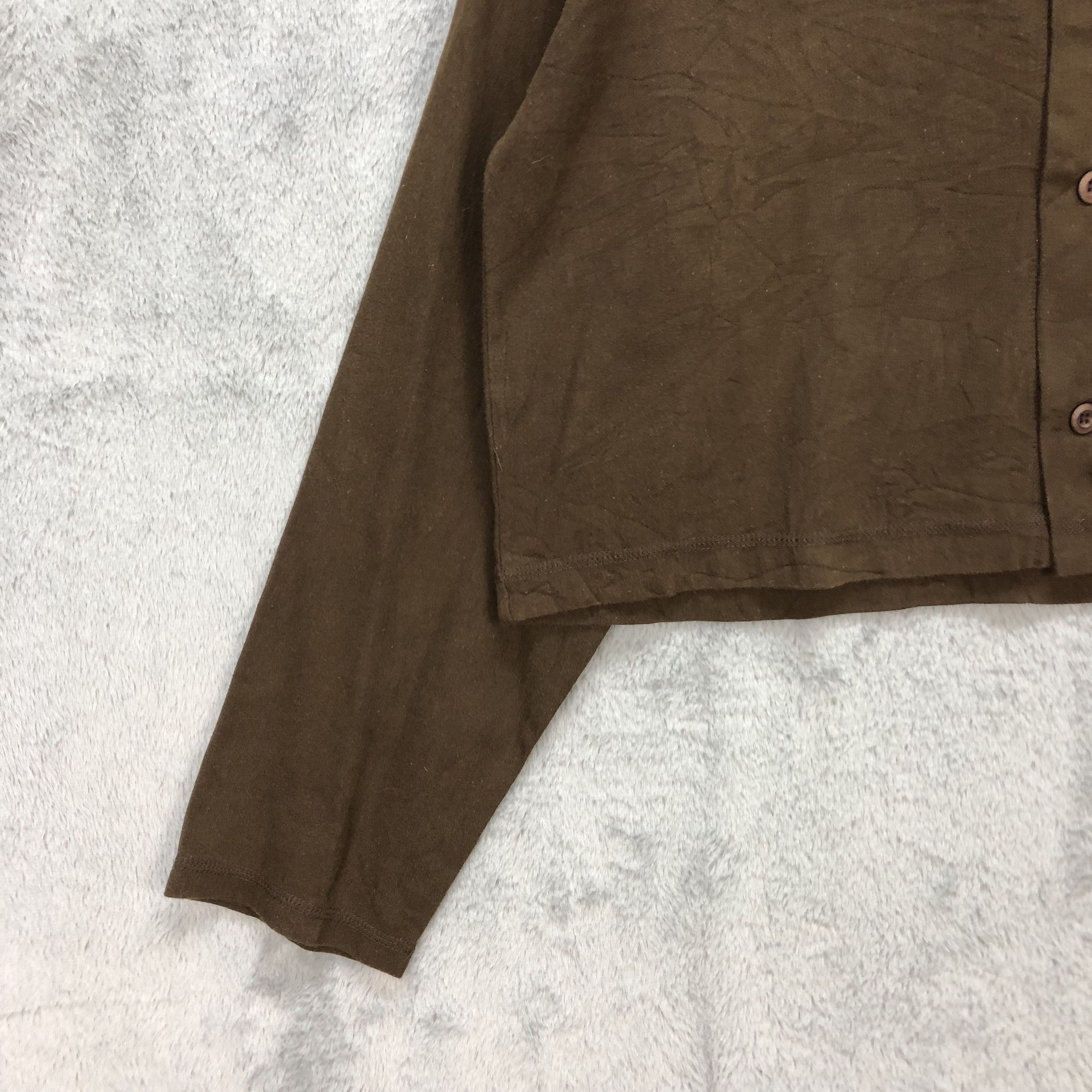 Issey Miyake PLANTATION BY ISSEY MIYAKE CROPPED SHIRT #5619-194 Size M / US 6-8 / IT 42-44 - 4 Thumbnail