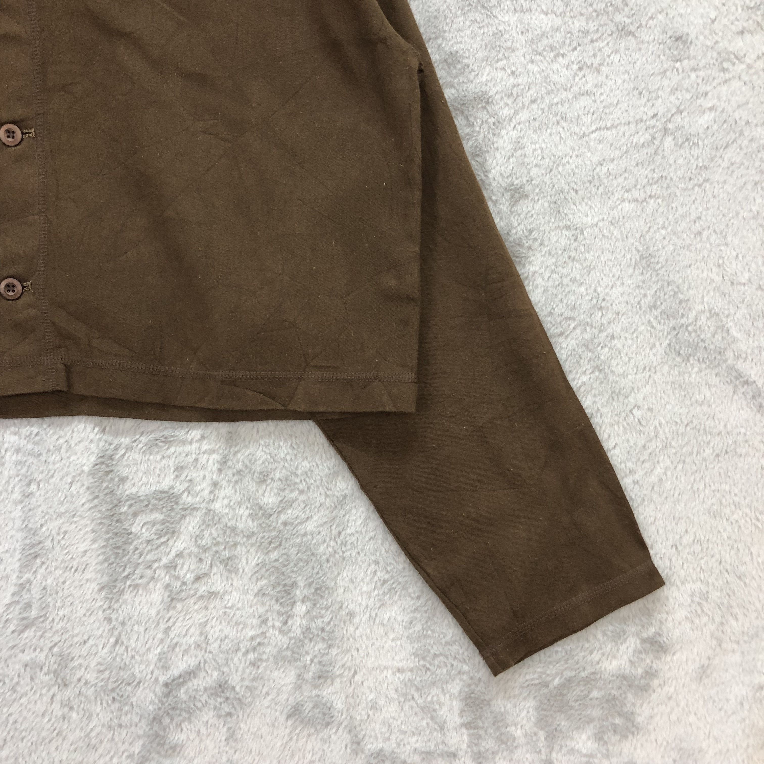 Issey Miyake PLANTATION BY ISSEY MIYAKE CROPPED SHIRT #5619-194 Size M / US 6-8 / IT 42-44 - 5 Thumbnail