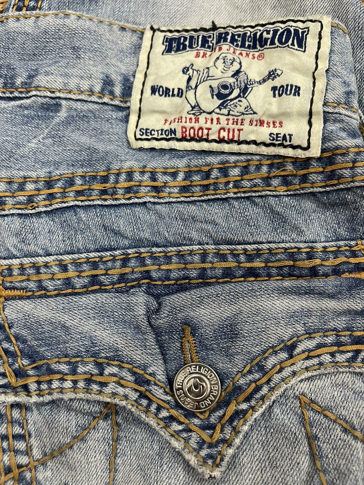 True Religion × Vintage Rare Distressed True Religion Flared Jeans Size 33 BOOT CUT Size US 33 - 3 Thumbnail