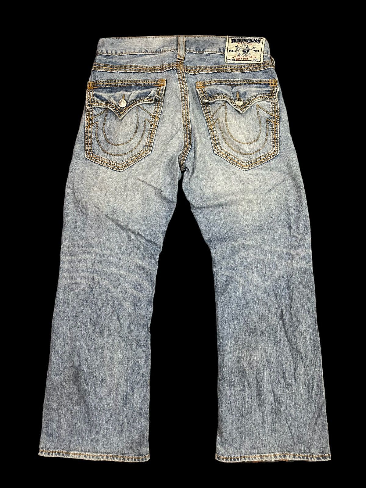 True Religion × Vintage Rare Distressed True Religion Flared Jeans Size 33 BOOT CUT Size US 33 - 2 Thumbnail