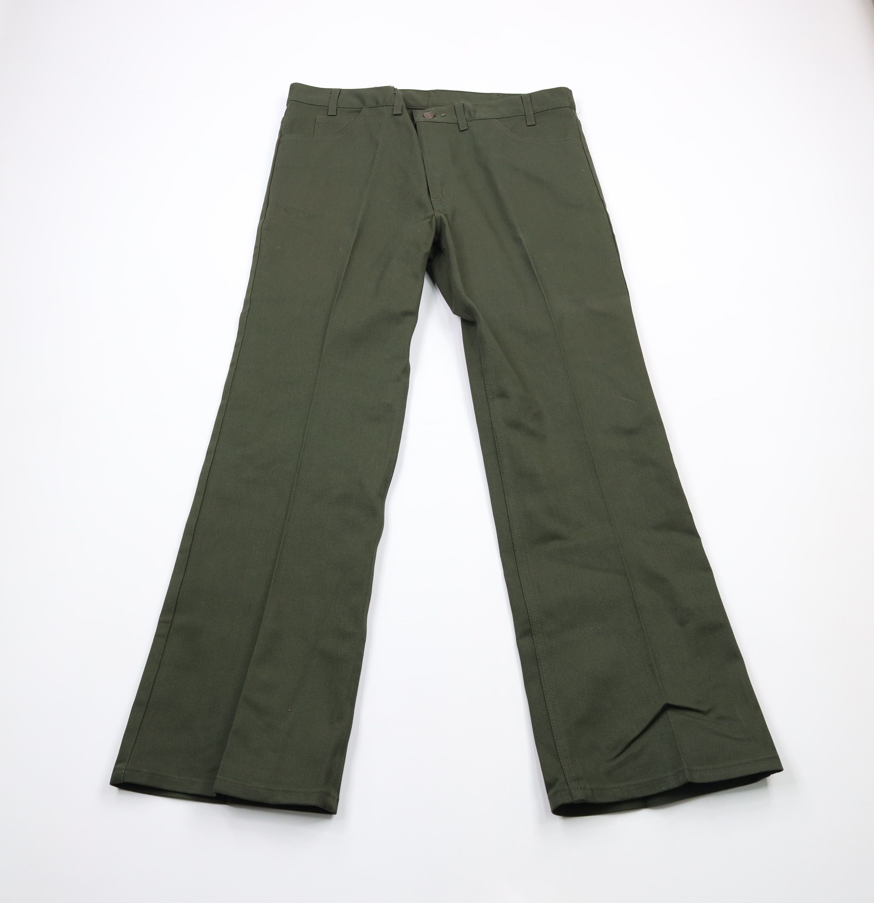 image of Vintage 70's Streetwear Wide Leg Bell Bottoms Jeans Green Usa, Men's (Size 38)