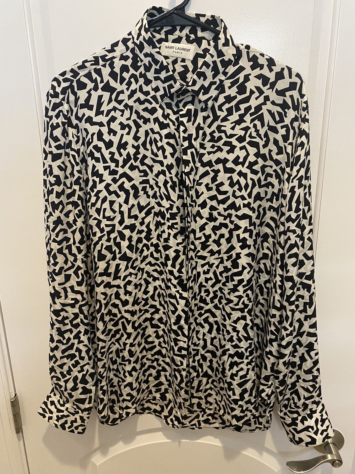 Saint Laurent Paris Saint Laurent Sparkle Printed Shirt NEW Size US M / EU 48-50 / 2 - 1 Thumbnail