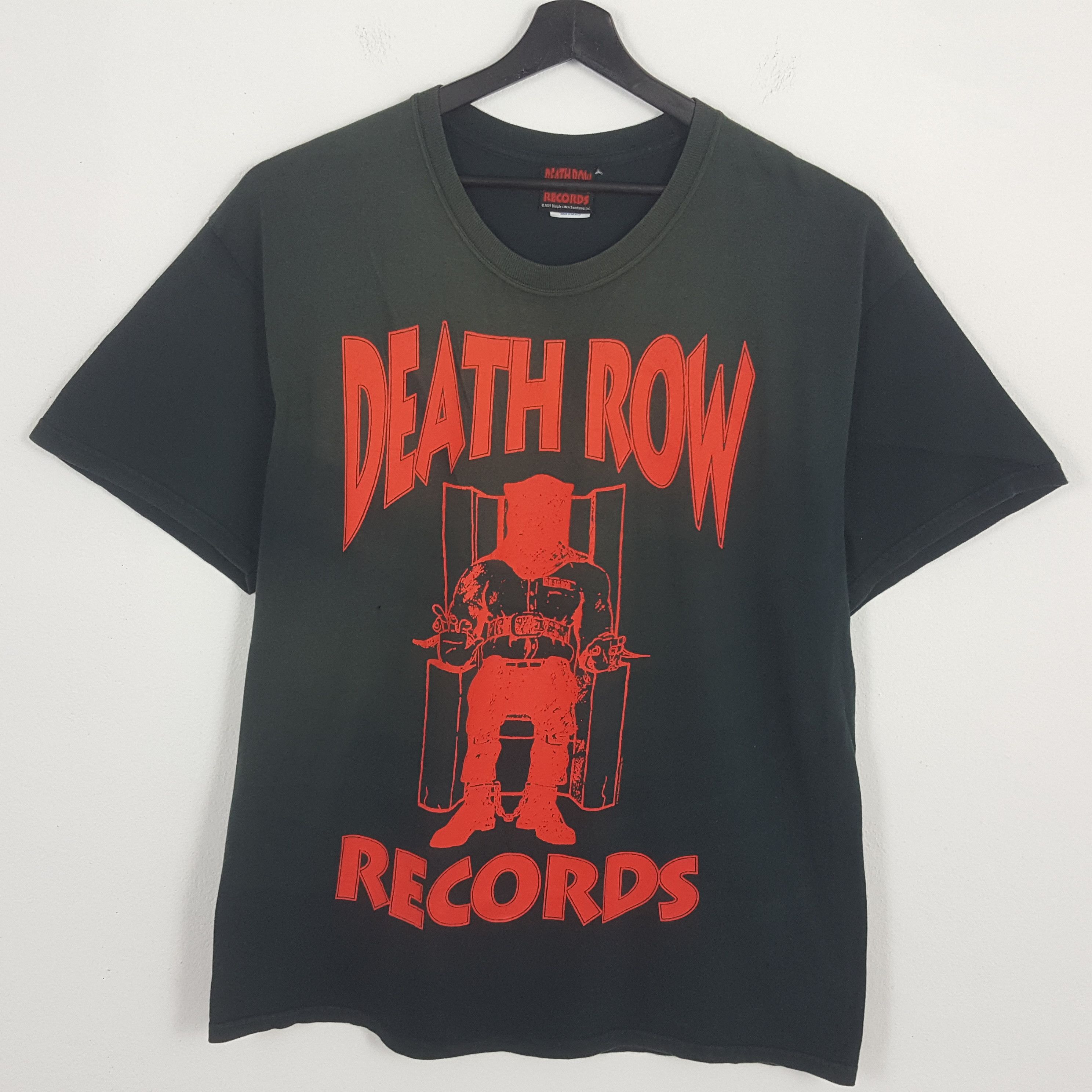Vintage DEATH ROW RECORDS Rapper HipHop Lable T-shirt